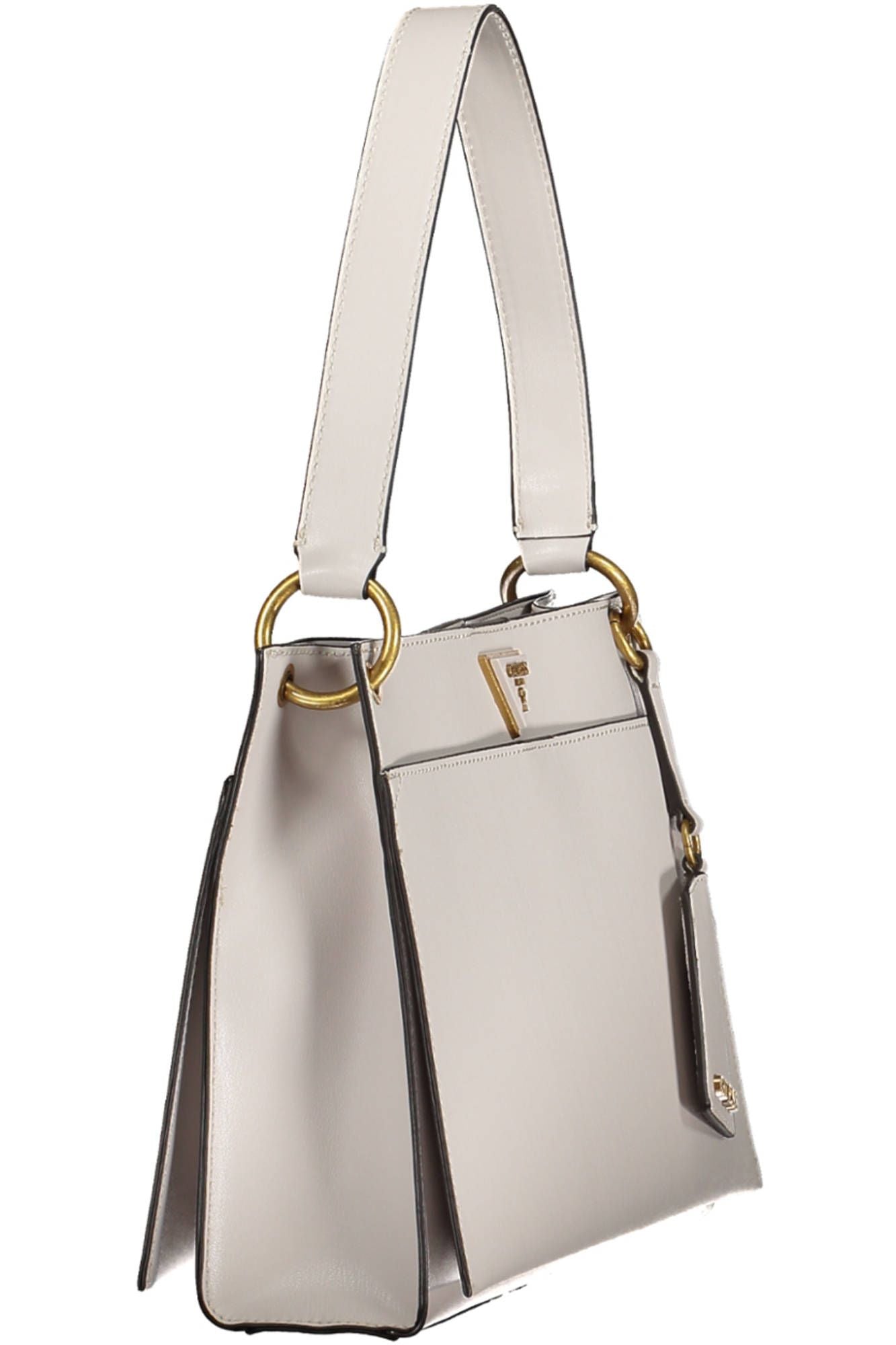 Guess Chic Gray Polyurethane Shoulder Bag with Logo - Luksusmuotia Guess Jeans - Tutustu YVES JAVANNI® 