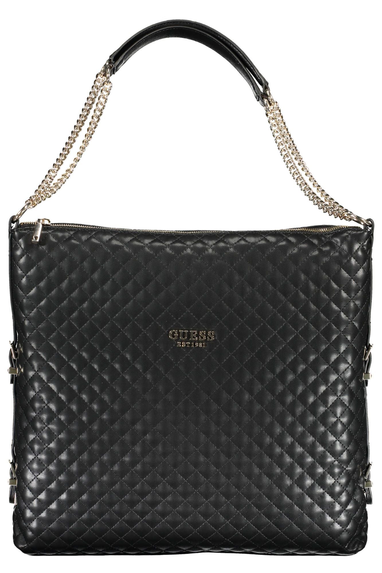 Guess Chic Two-Chain Black Shoulder Bag - Luksusmuotia Guess Jeans - Tutustu YVES JAVANNI® 