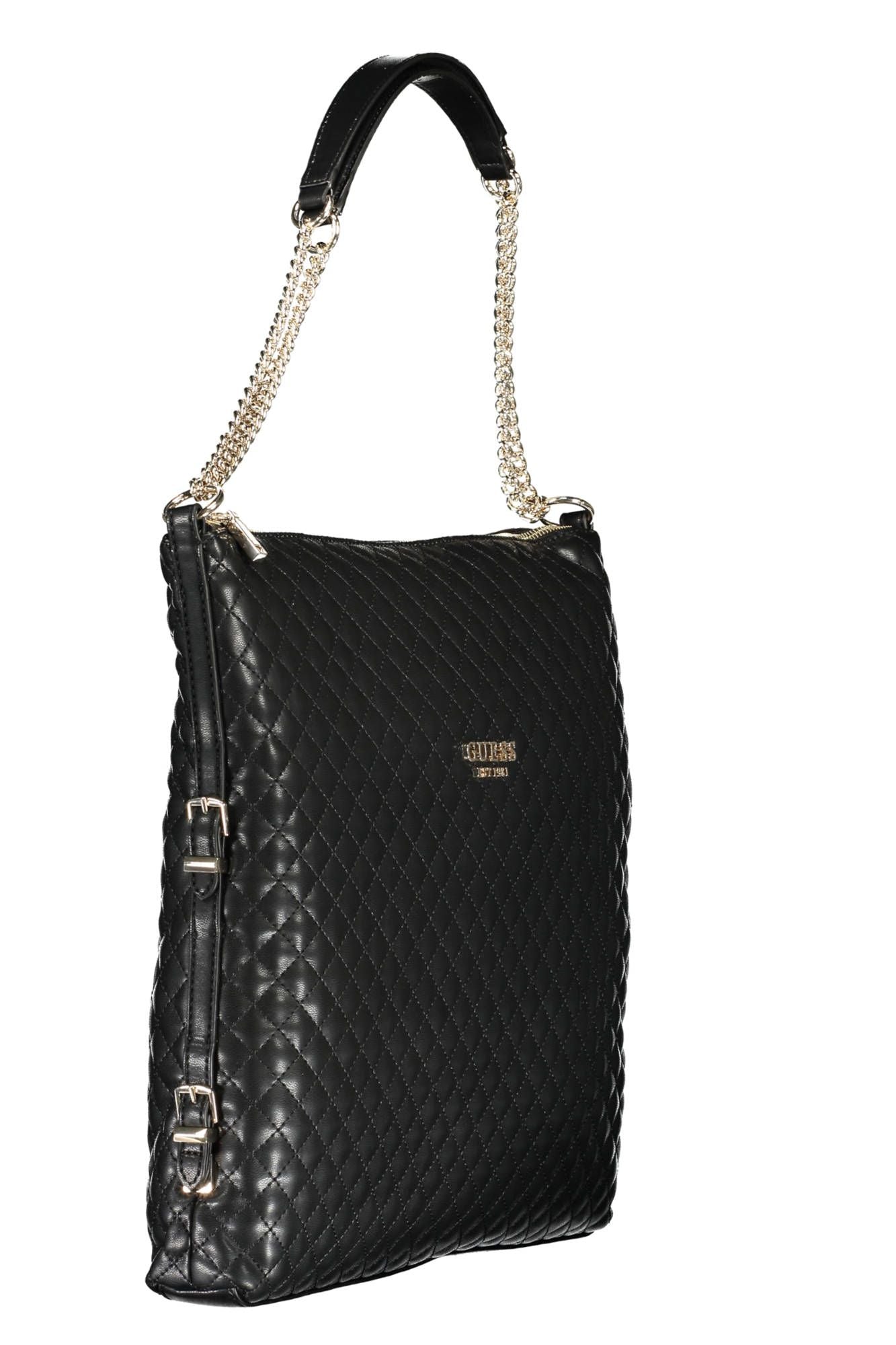 Guess Chic Two-Chain Black Shoulder Bag - Luksusmuotia Guess Jeans - Tutustu YVES JAVANNI® 