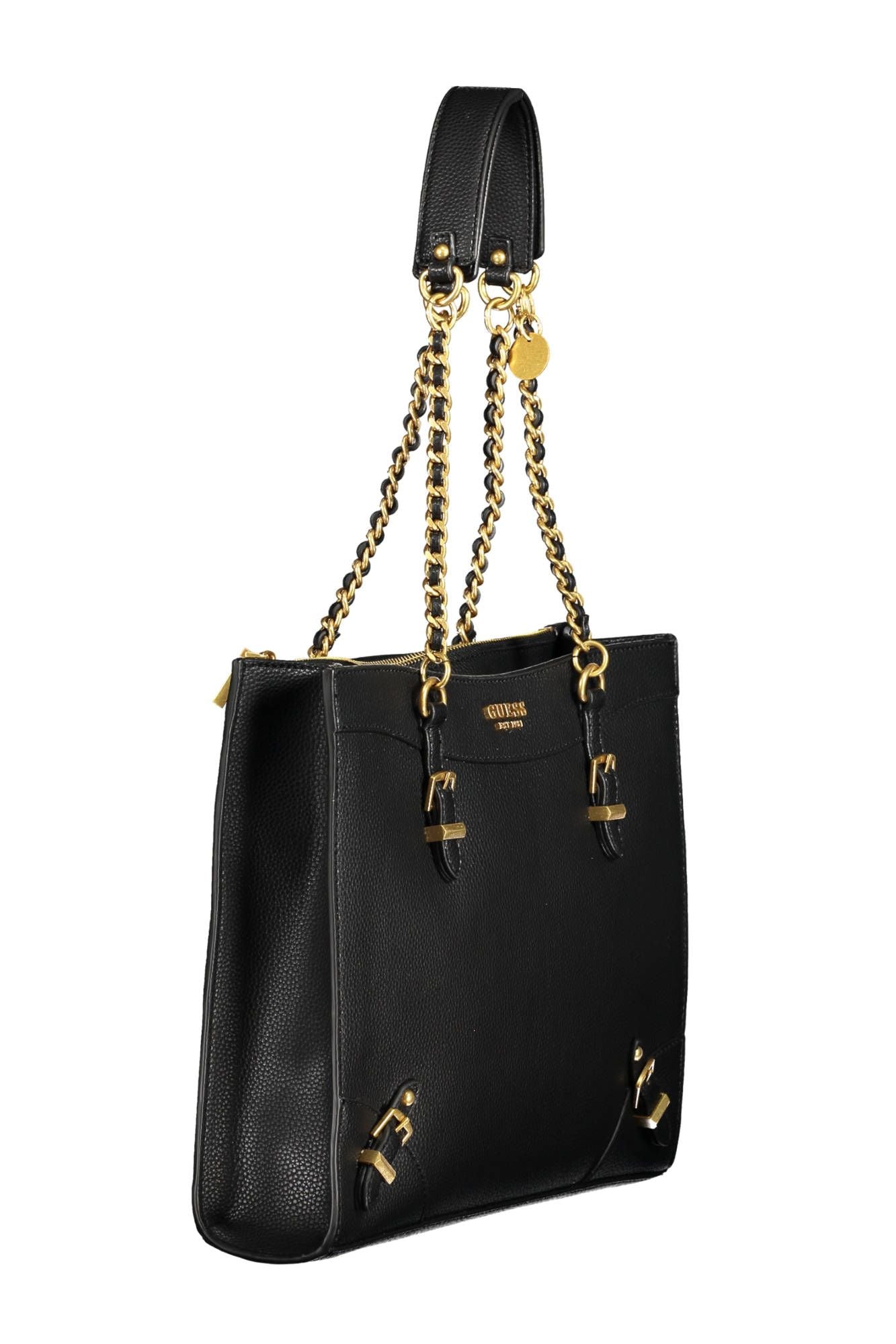 Guess Chic Black Chain-Strap Shoulder Bag - Luksusmuotia Guess Jeans - Tutustu YVES JAVANNI® 