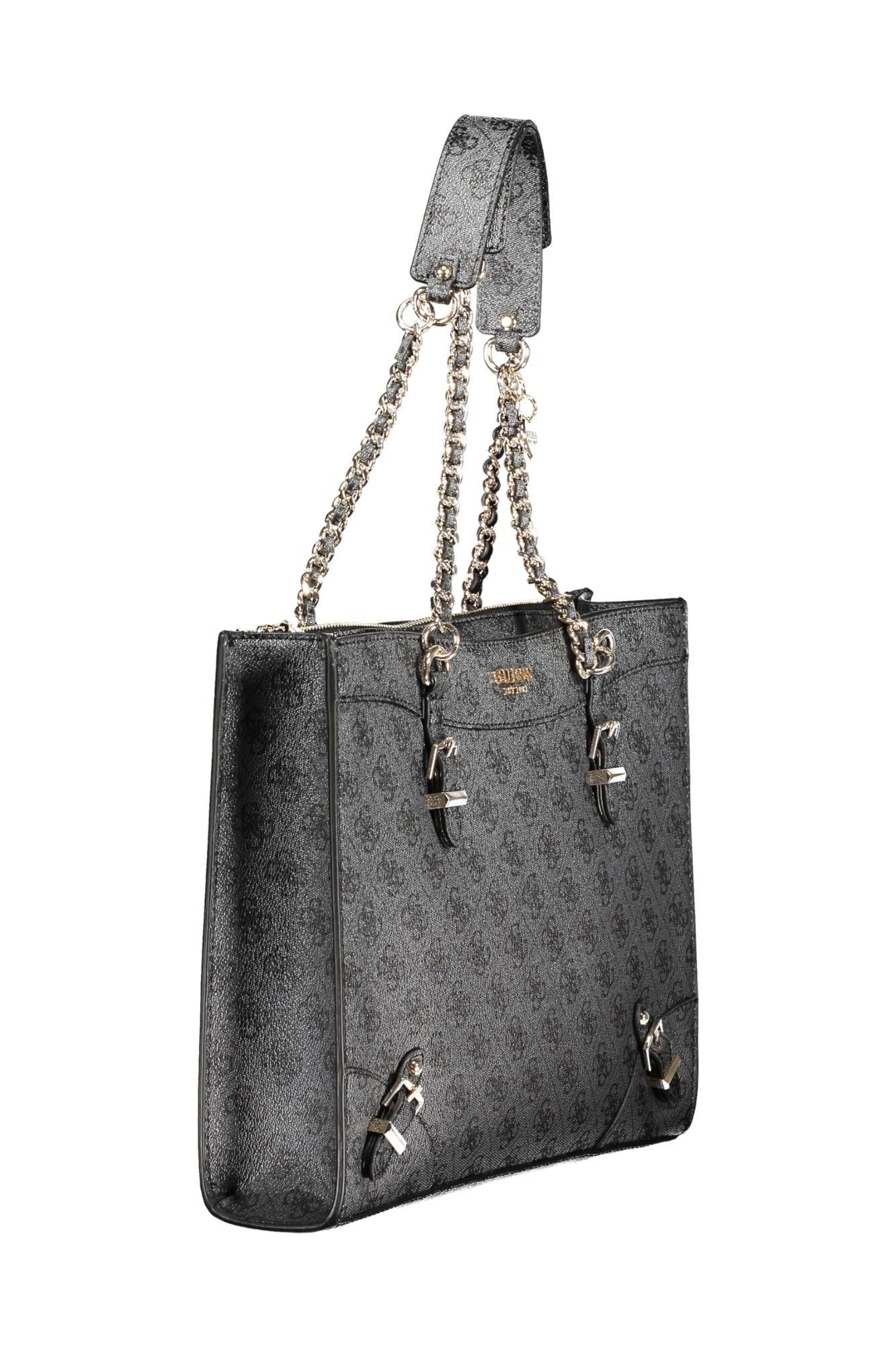 Guess Chic Black Chain Handled Shoulder Bag - Luksusmuotia Guess Jeans - Tutustu YVES JAVANNI® 