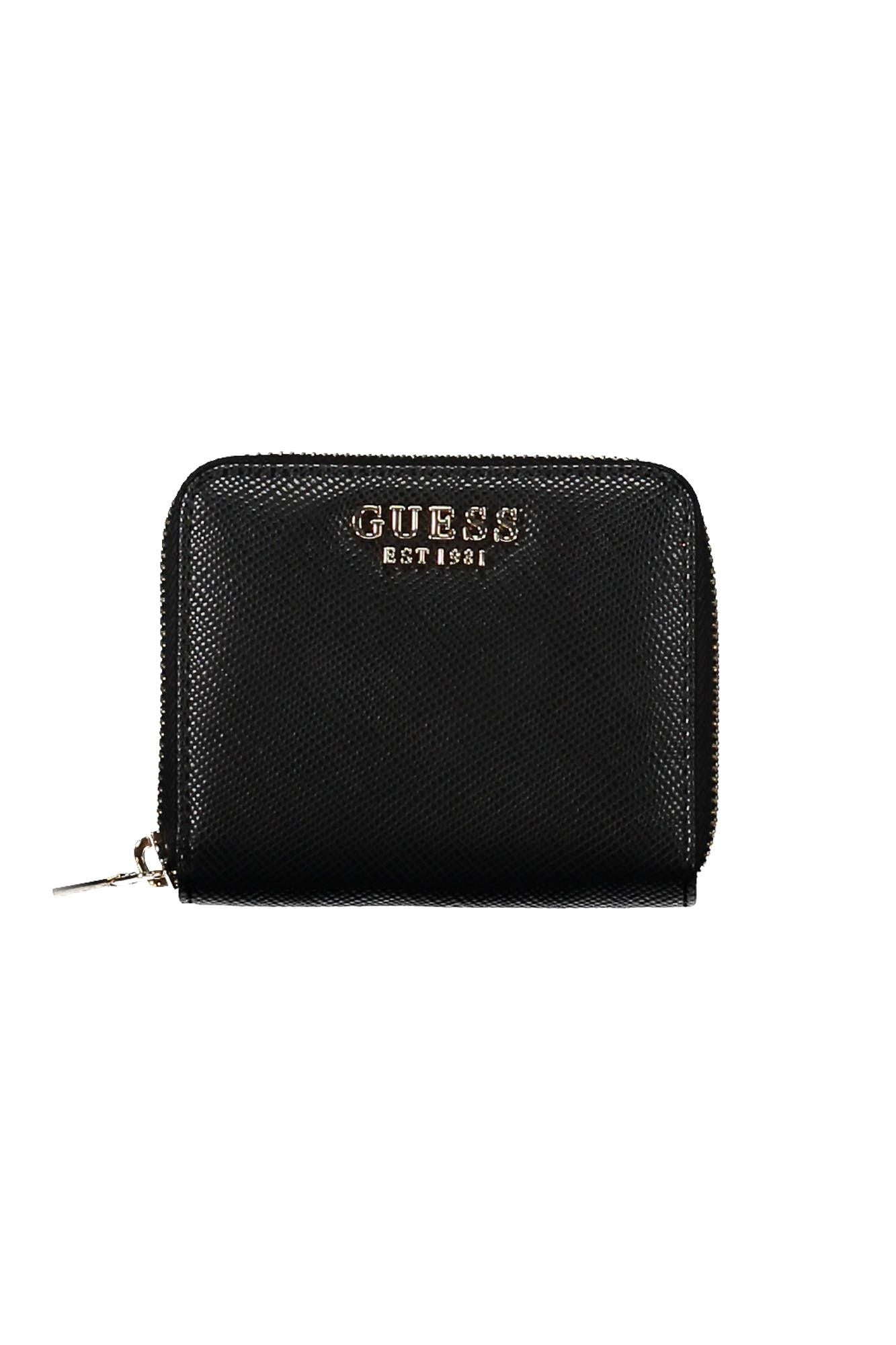 Guess Sleek Black Polyethylene Zip Wallet - Luksusmuotia Guess Jeans - Tutustu YVES JAVANNI® 