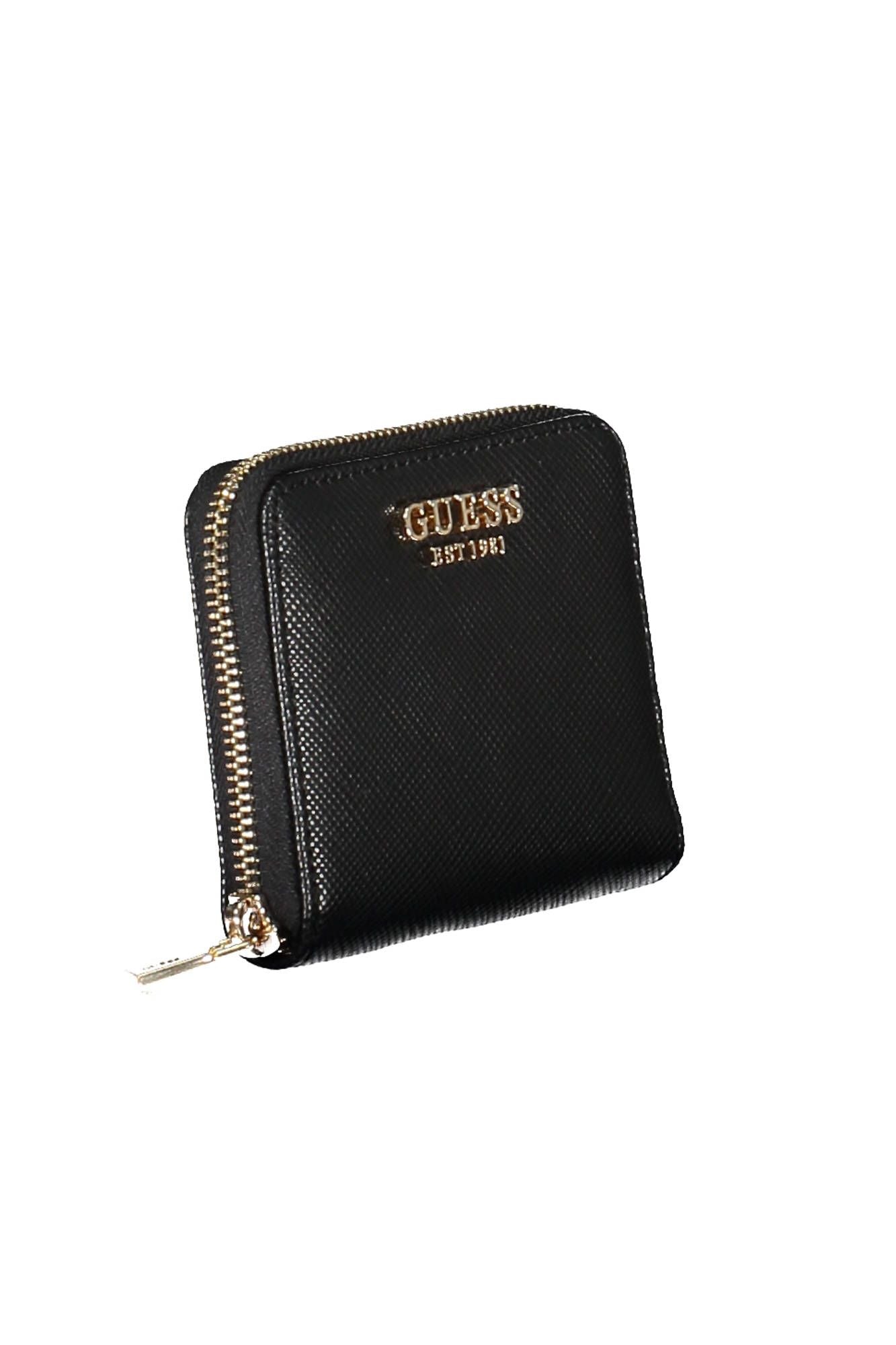 Guess Sleek Black Polyethylene Zip Wallet - Luksusmuotia Guess Jeans - Tutustu YVES JAVANNI® 