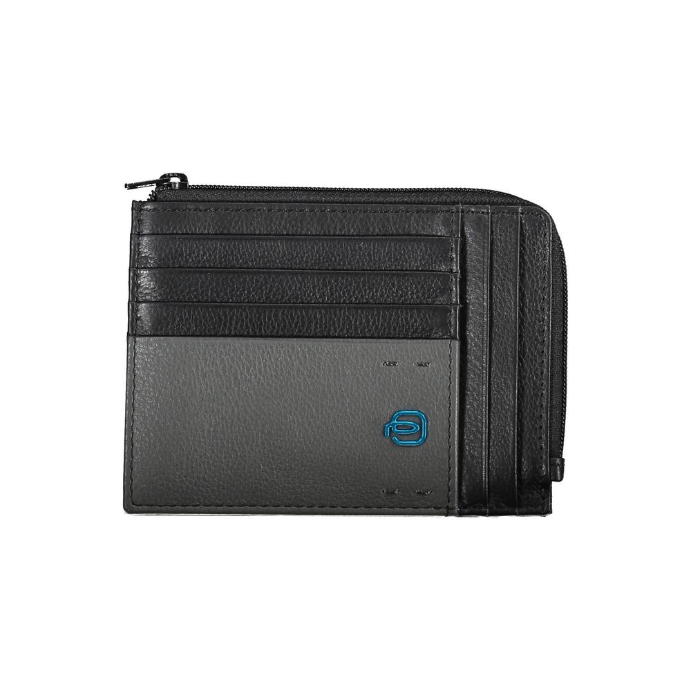 Piquadro Sleek Black Leather Card Holder with RFID Blocker - Luksusmuotia Piquadro - Tutustu YVES JAVANNI® 