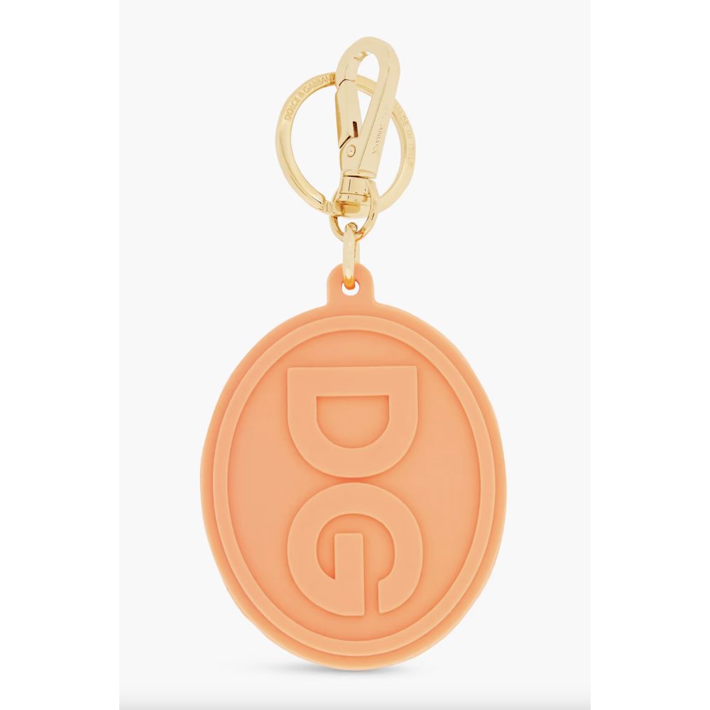 Dolce & Gabbana Elegant Orange Keychain with Gold Hardware - Luksusmuotia Dolce & Gabbana - Tutustu YVES JAVANNI® 