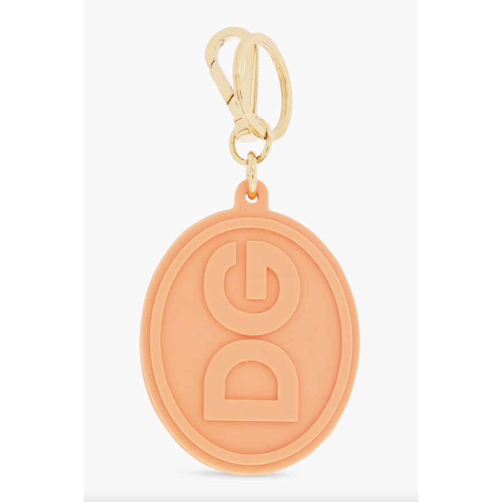 Dolce & Gabbana Elegant Orange Keychain with Gold Hardware - Luksusmuotia Dolce & Gabbana - Tutustu YVES JAVANNI® 