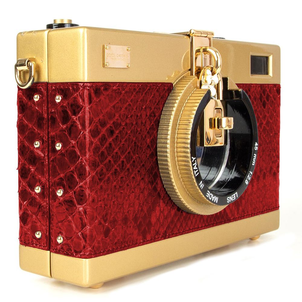 Dolce & Gabbana Red Leather Di Pitone Crossbody Bag - Luksusmuotia Dolce & Gabbana - Tutustu YVES JAVANNI® 