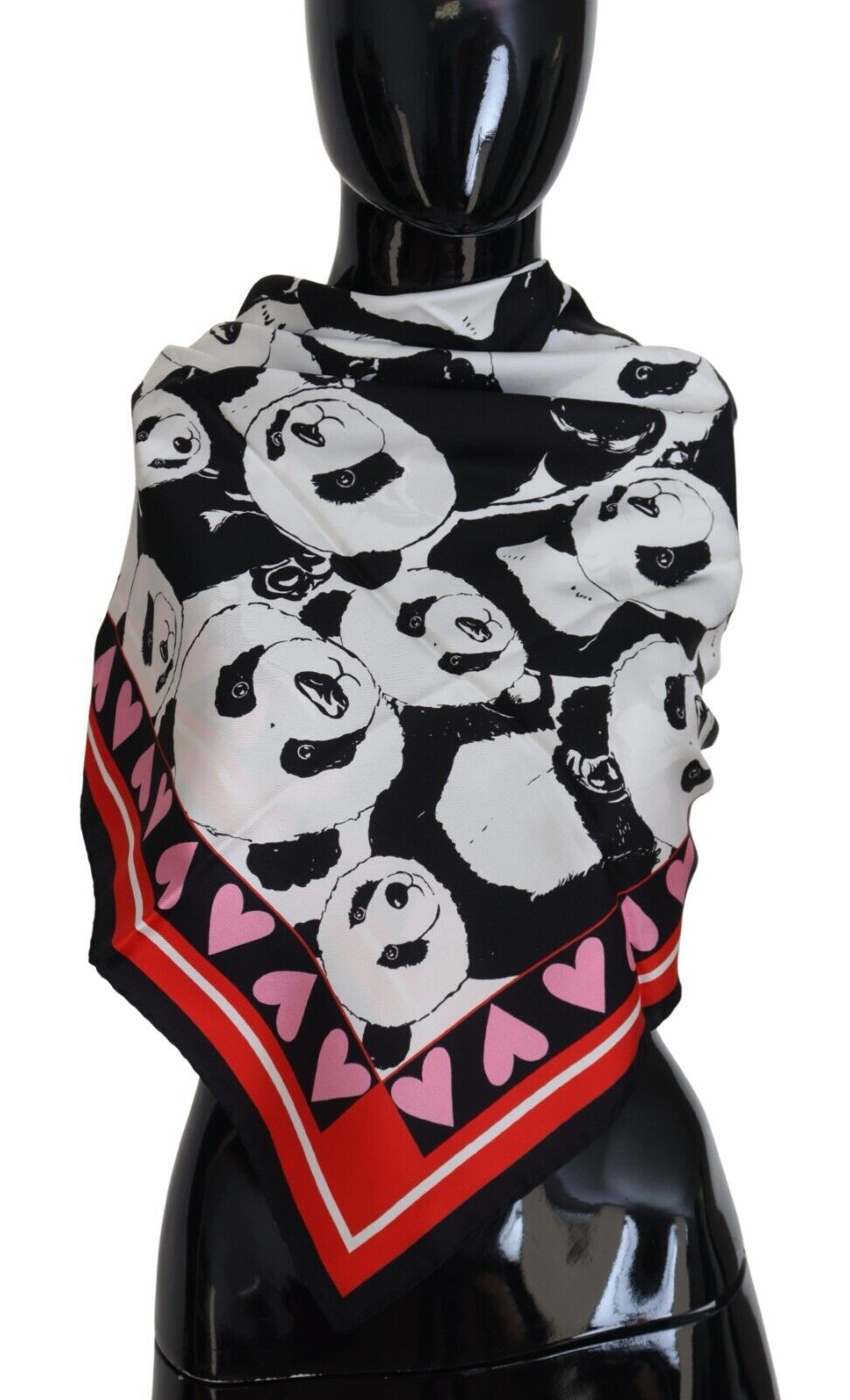 Dolce & Gabbana Elegant Panda Print Silk Scarf - Luksusmuotia Dolce & Gabbana - Tutustu YVES JAVANNI® 