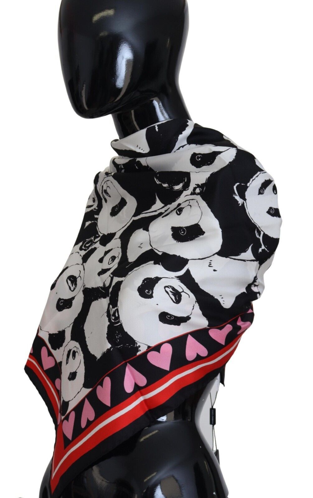 Dolce & Gabbana Elegant Panda Print Silk Scarf - Luksusmuotia Dolce & Gabbana - Tutustu YVES JAVANNI® 