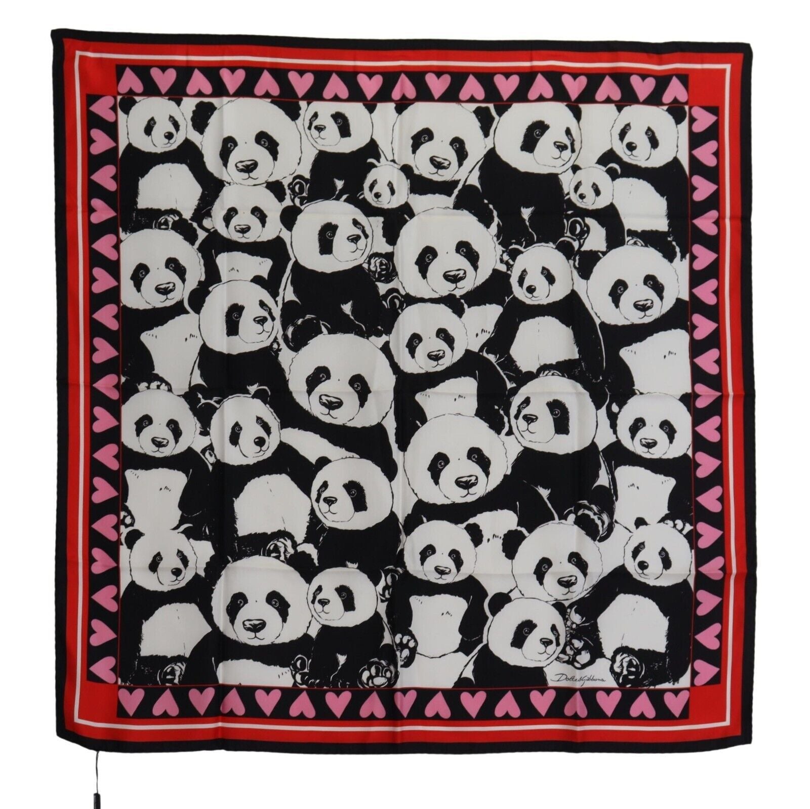 Dolce & Gabbana Elegant Panda Print Silk Scarf - Luksusmuotia Dolce & Gabbana - Tutustu YVES JAVANNI® 