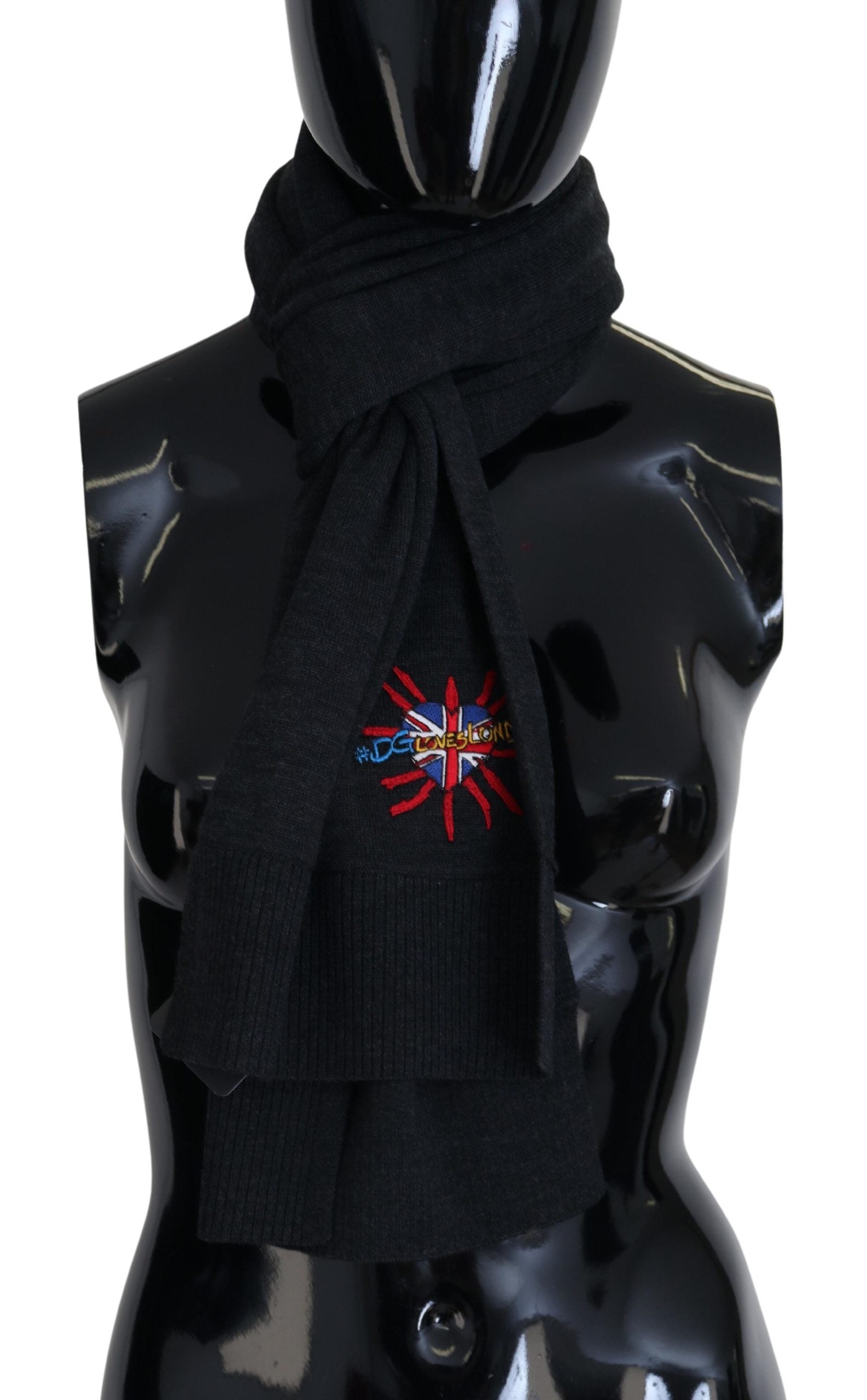 Dolce & Gabbana Elegant Black Wool Scarf Wrap - Luksuslaukut ja asusteet Dolce & Gabbana - Tutustu YVES JAVANNI® 