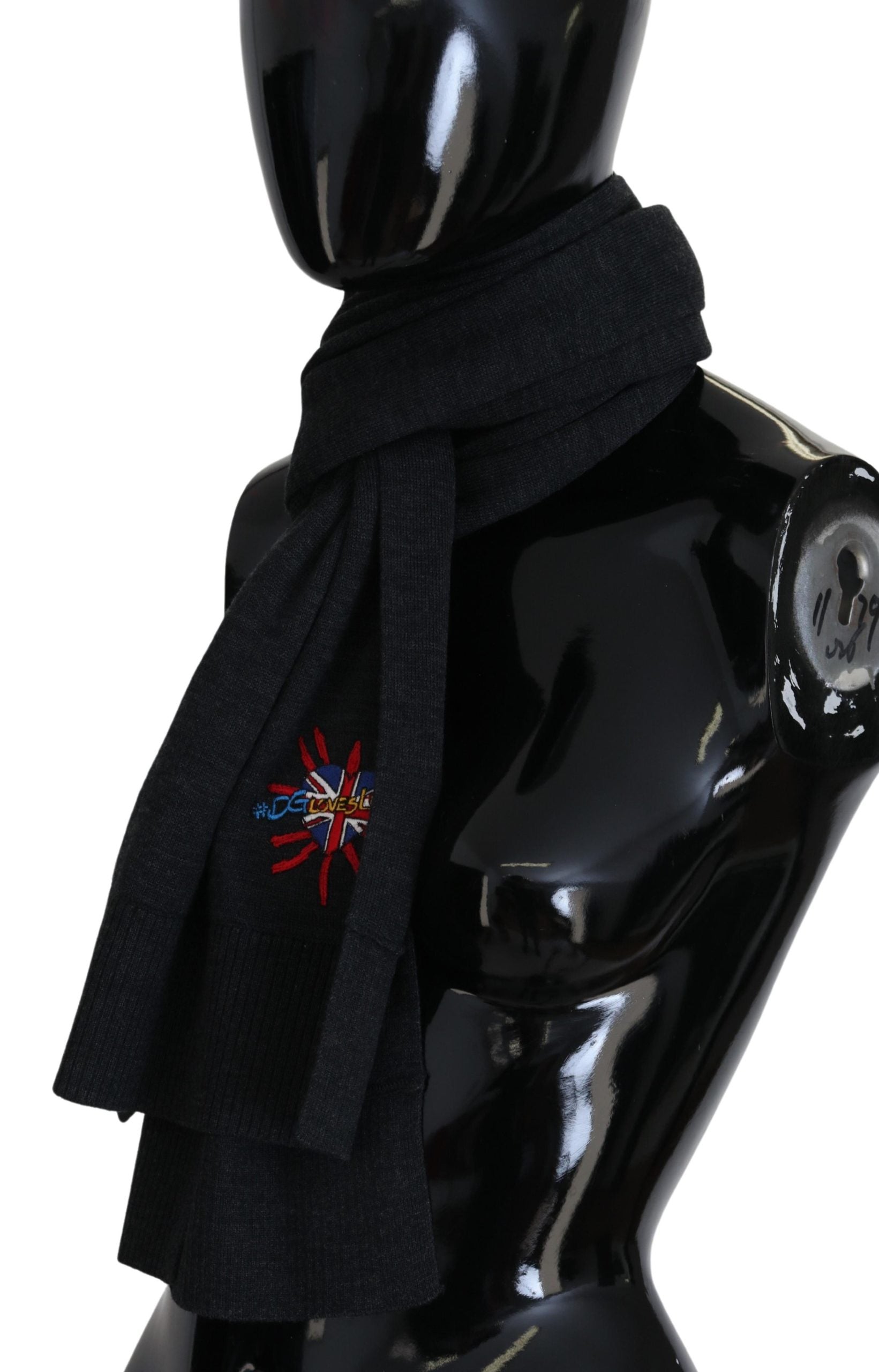 Dolce & Gabbana Elegant Black Wool Scarf Wrap - Luksuslaukut ja asusteet Dolce & Gabbana - Tutustu YVES JAVANNI® 