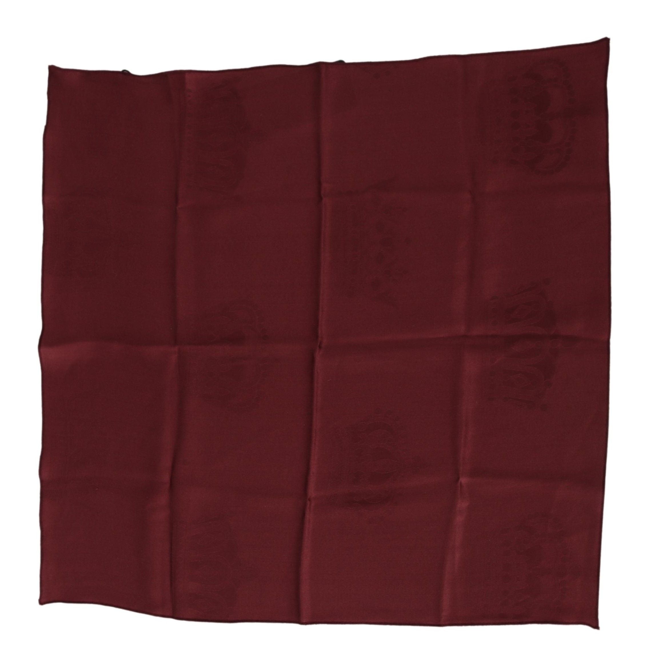 Dolce & Gabbana Elegant Red Silk Square Scarf Wrap - Luksuslaukut ja asusteet Dolce & Gabbana - Tutustu YVES JAVANNI® 