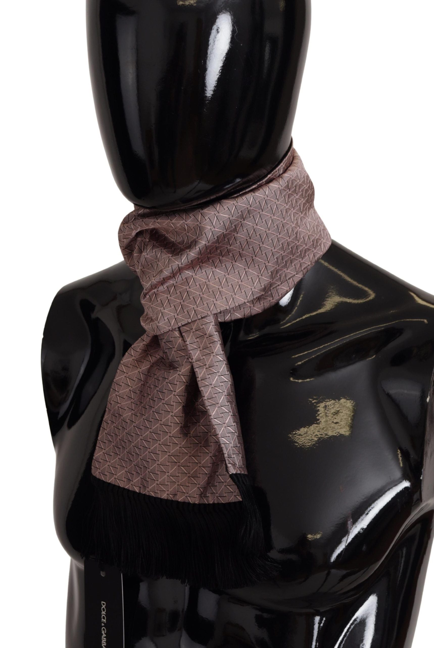 Dolce & Gabbana Elegant Silk Fringed Men's Scarf in Pink - Luksuslaukut ja asusteet Dolce & Gabbana - Tutustu YVES JAVANNI® 