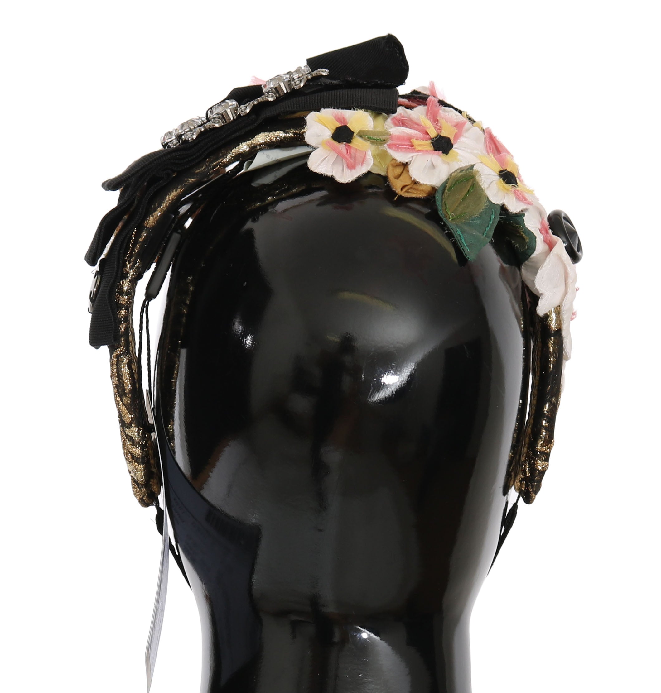 Dolce & Gabbana Elegant Crystal-Embellished Floral Headband - Luksuslaukut ja asusteet Dolce & Gabbana - Tutustu YVES JAVANNI® 