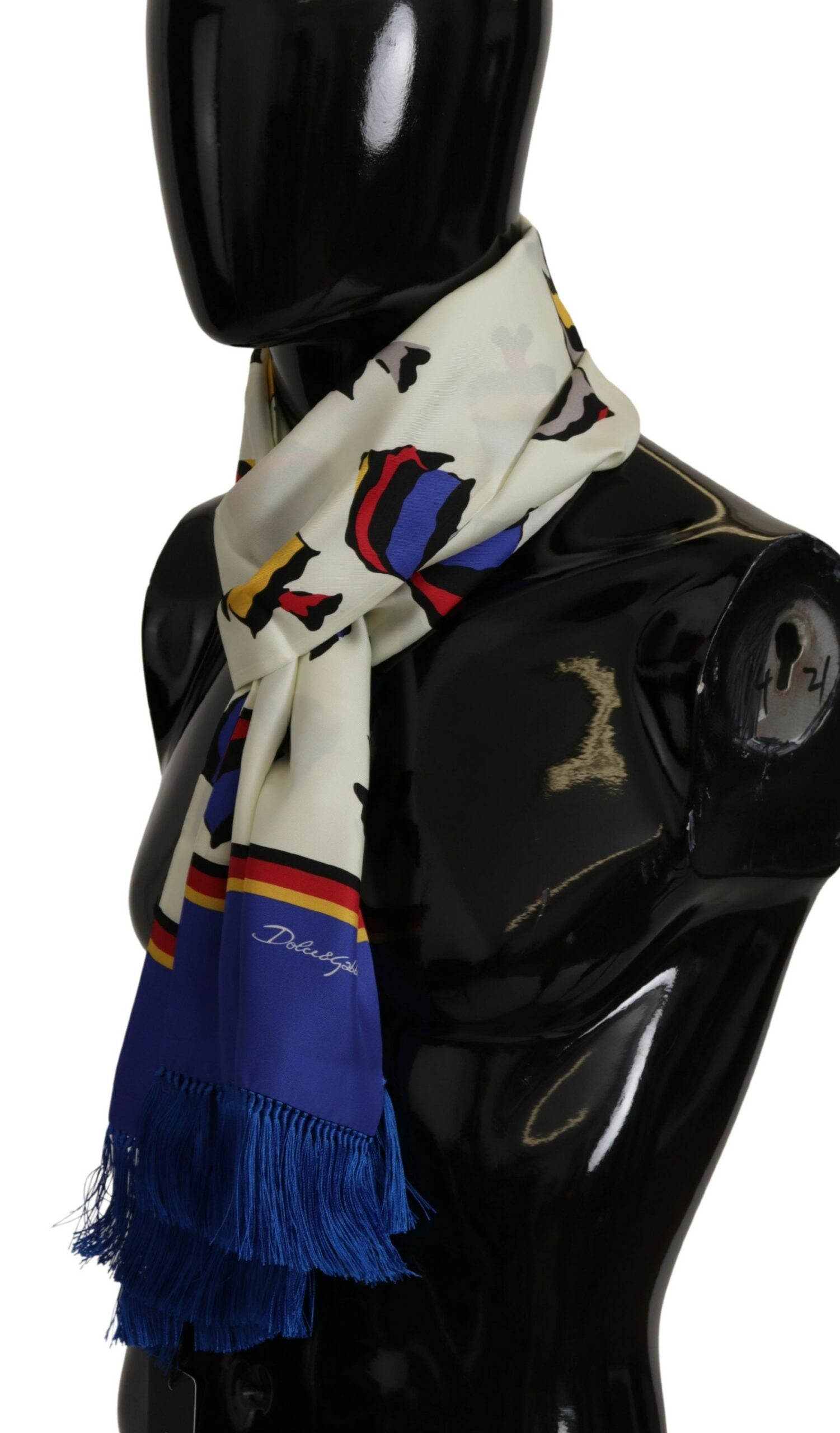 Dolce & Gabbana Multicolor Silk Men's Scarf Wrap - Luksuslaukut ja asusteet Dolce & Gabbana - Tutustu YVES JAVANNI® 