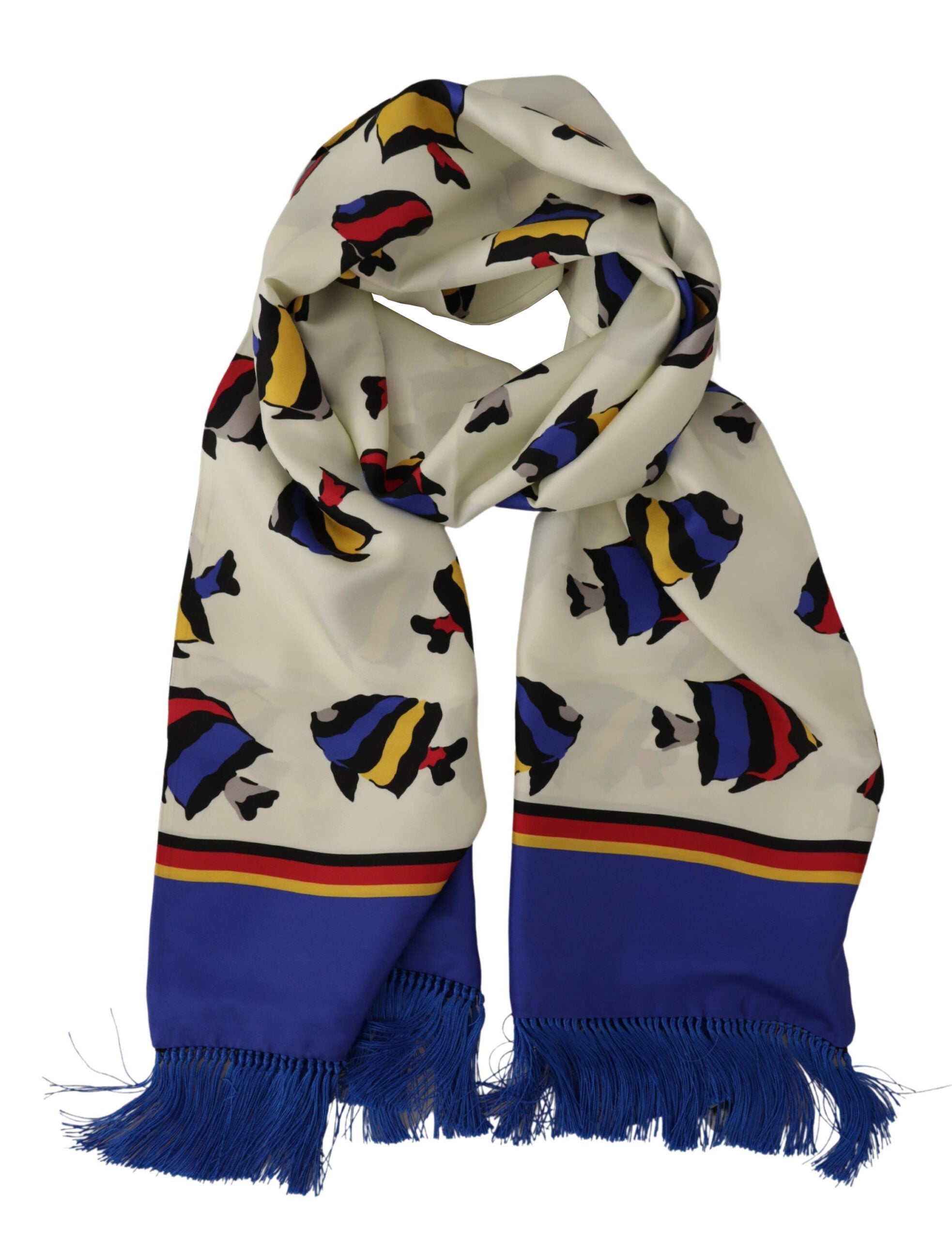 Dolce & Gabbana Multicolor Silk Men's Scarf Wrap - Luksuslaukut ja asusteet Dolce & Gabbana - Tutustu YVES JAVANNI® 