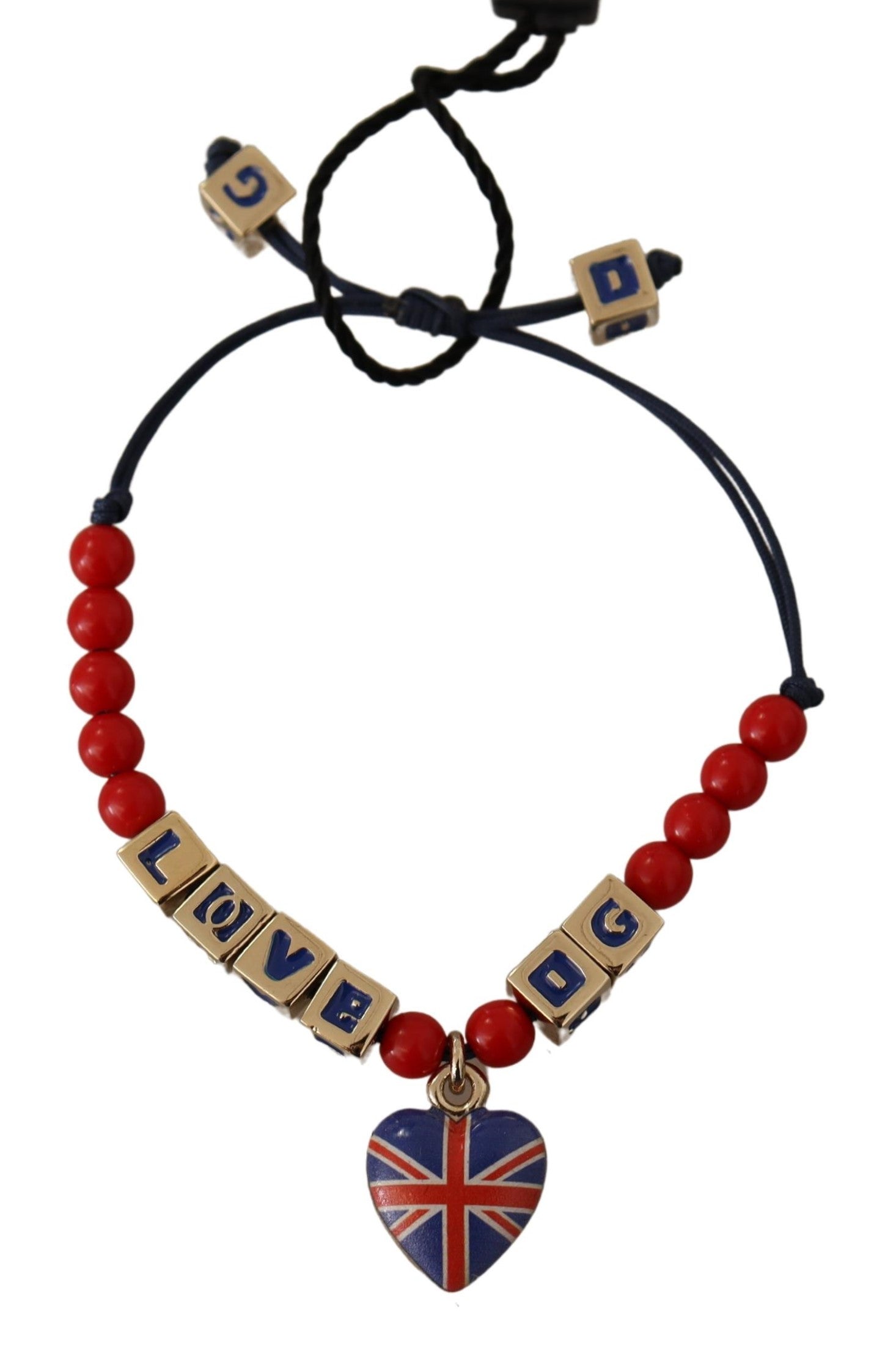 Dolce & Gabbana Elegant Blue, Red Glass & Zama Bracelet - Luksuslaukut ja asusteet Dolce & Gabbana - Tutustu YVES JAVANNI® 