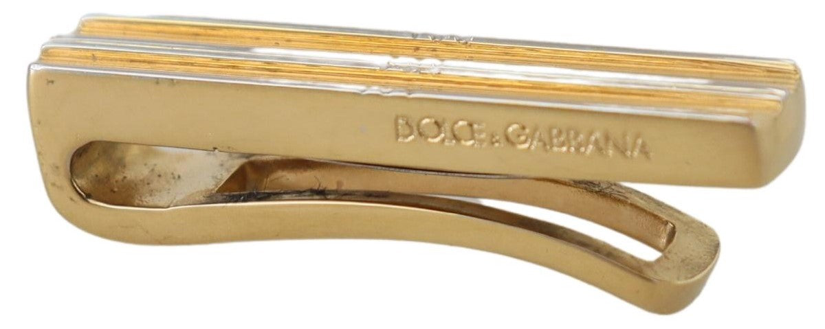 Dolce & Gabbana Elegant Gold Brass Tie Clip for Men - Luksuslaukut ja asusteet Dolce & Gabbana - Tutustu YVES JAVANNI® 