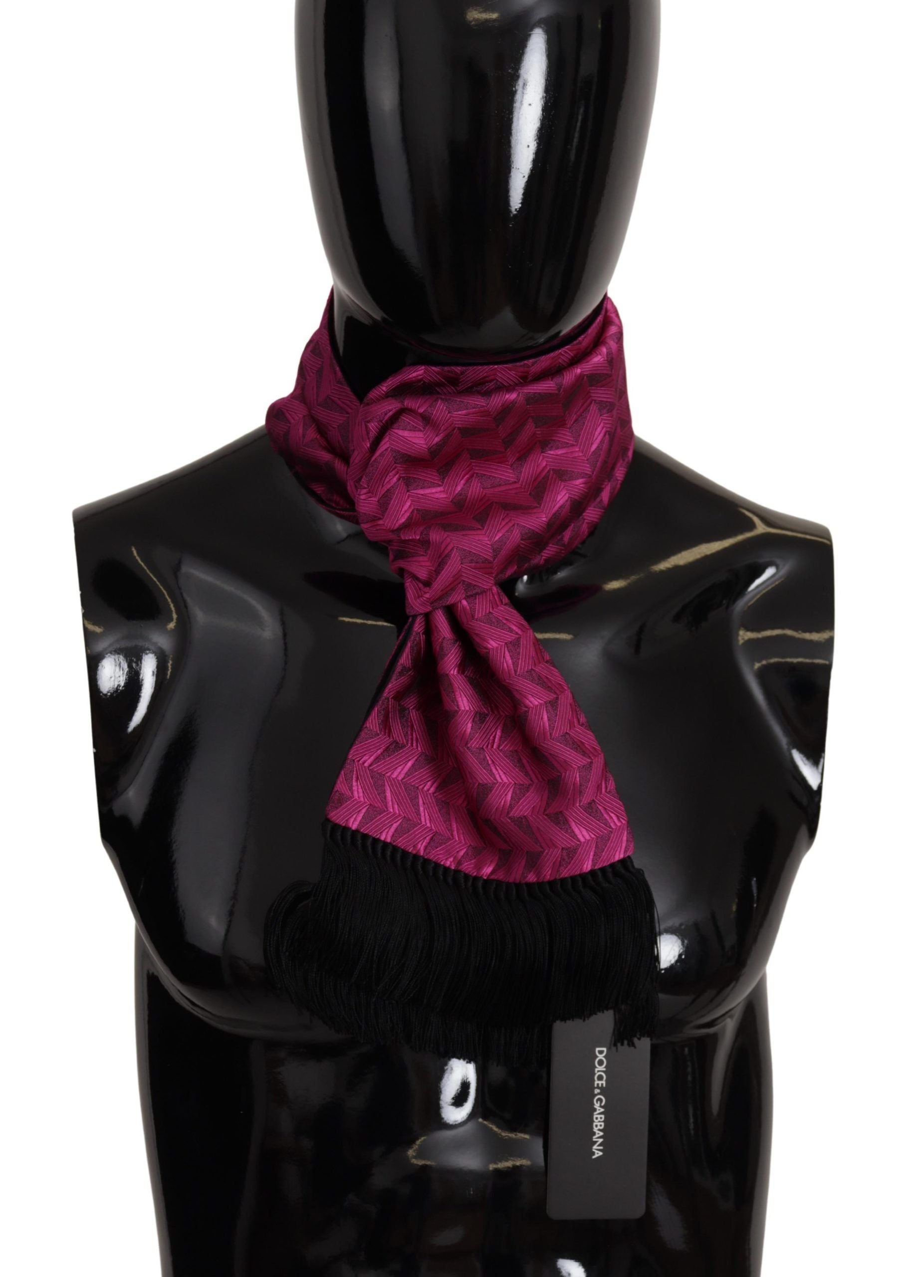 Dolce & Gabbana Elegant Magenta Silk Men's Scarf Wrap - Luksuslaukut ja asusteet Dolce & Gabbana - Tutustu YVES JAVANNI® 