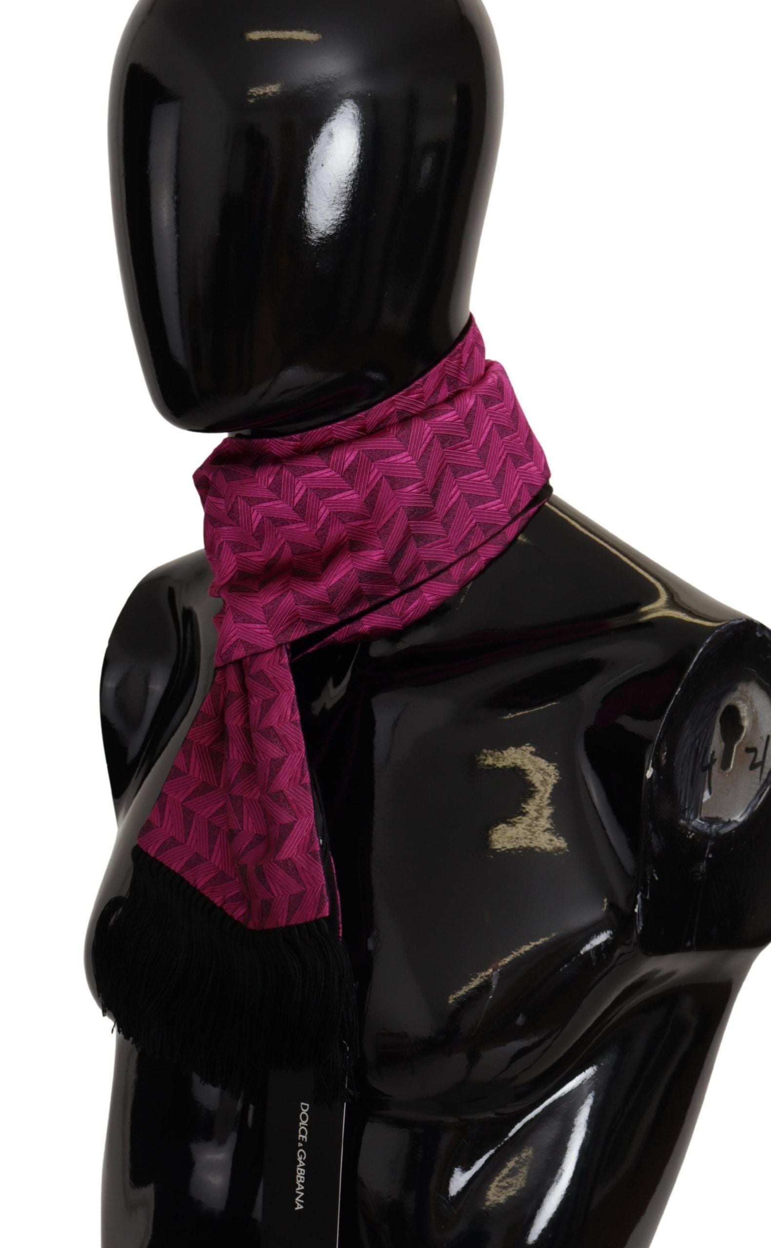 Dolce & Gabbana Elegant Magenta Silk Men's Scarf Wrap - Luksuslaukut ja asusteet Dolce & Gabbana - Tutustu YVES JAVANNI® 