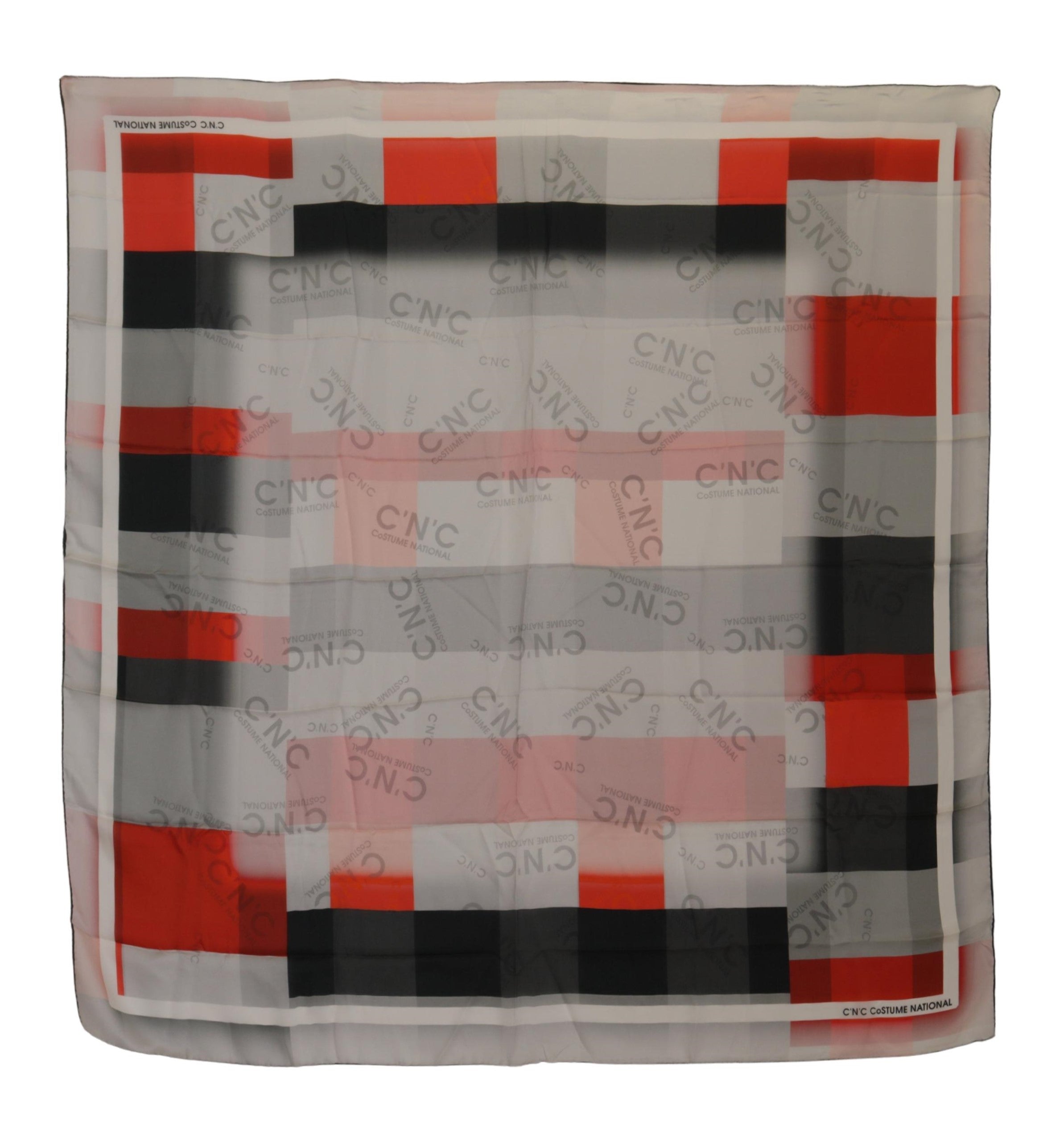 Costume National Elegant Checkered Silk Scarf - Luksuslaukut ja asusteet Costume National - Tutustu YVES JAVANNI® 