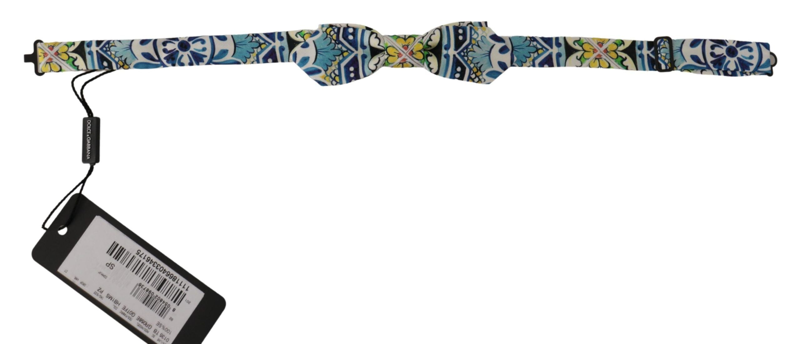 Dolce & Gabbana Majolica Print Silk Bow Tie - Luksuslaukut ja asusteet Dolce & Gabbana - Tutustu YVES JAVANNI® 