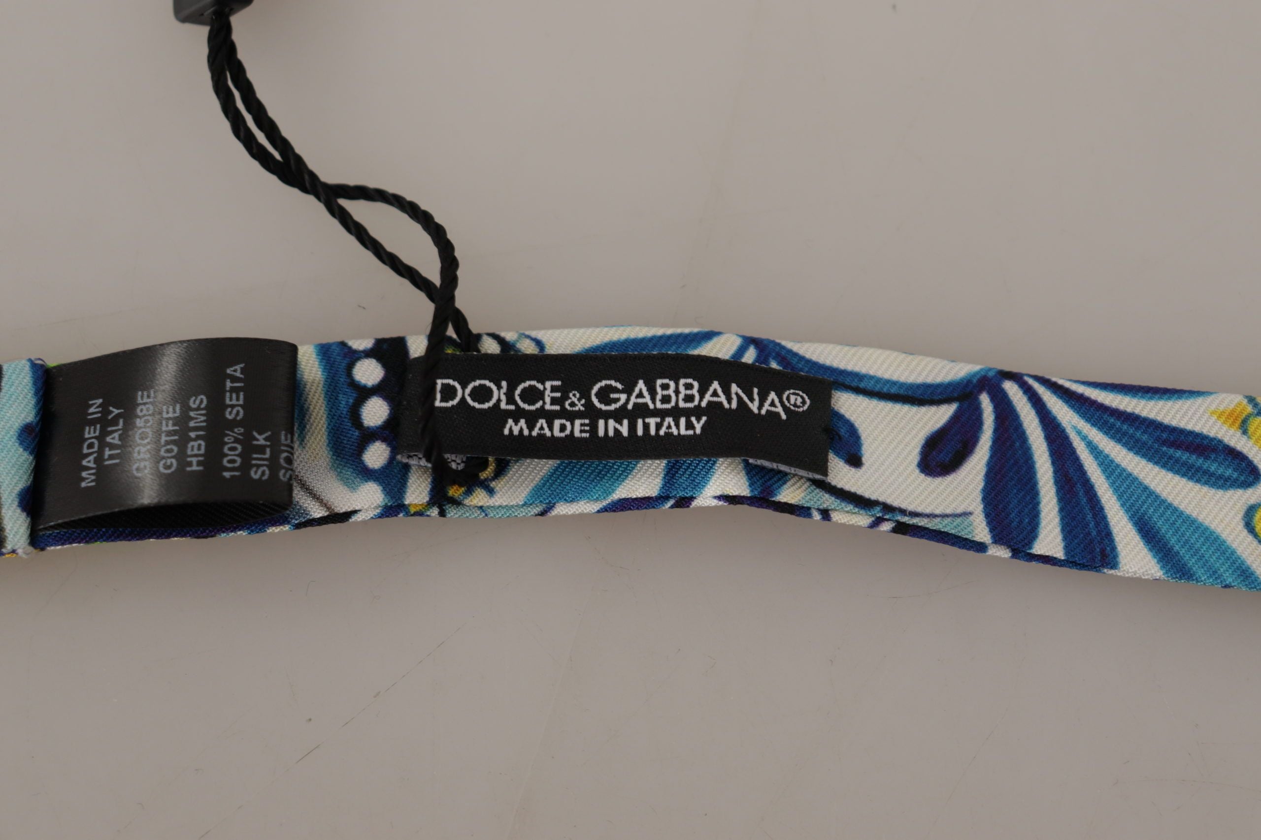 Dolce & Gabbana Majolica Print Silk Bow Tie - Luksuslaukut ja asusteet Dolce & Gabbana - Tutustu YVES JAVANNI® 