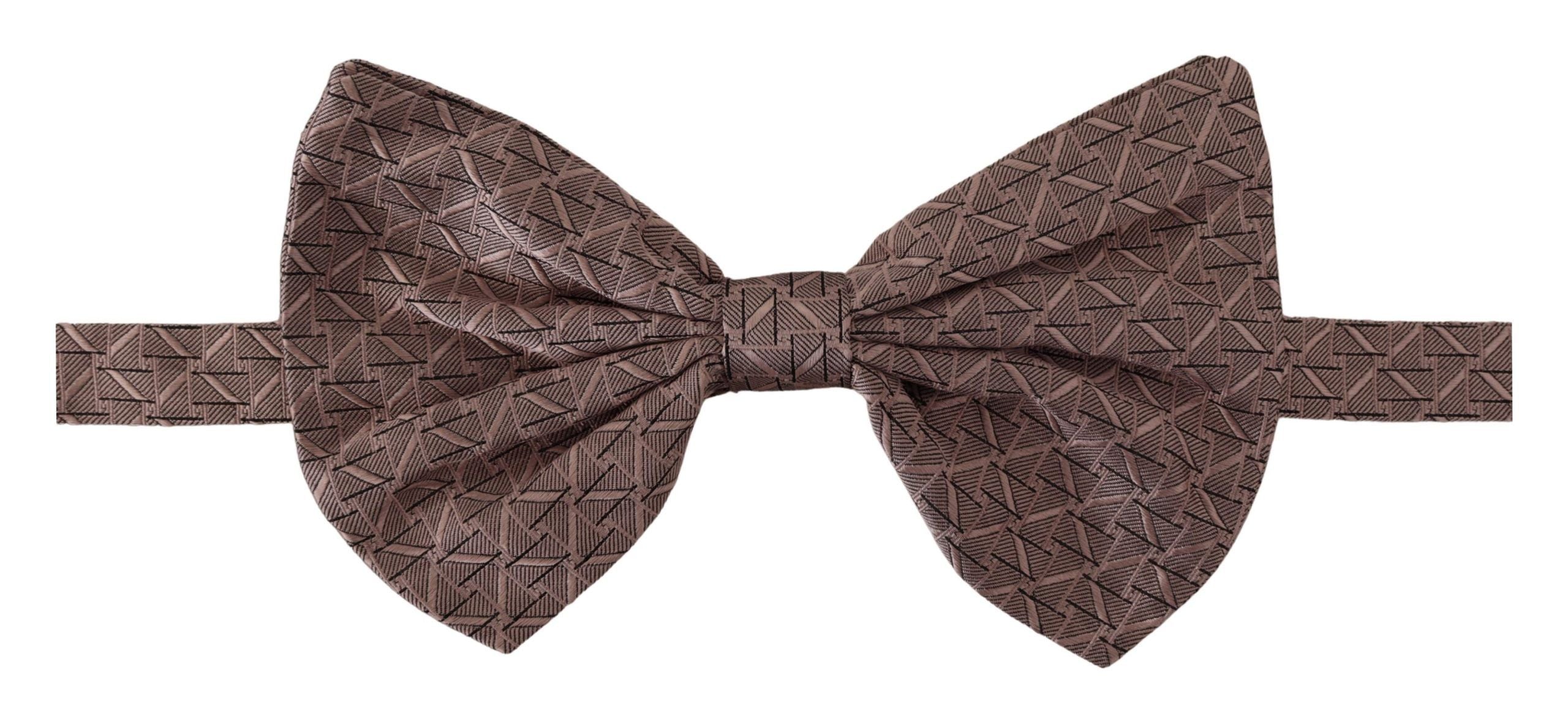 Dolce & Gabbana Elegant Silk Gray Bow Tie - Men's Formalwear - Luksuslaukut ja asusteet Dolce & Gabbana - Tutustu YVES JAVANNI® 