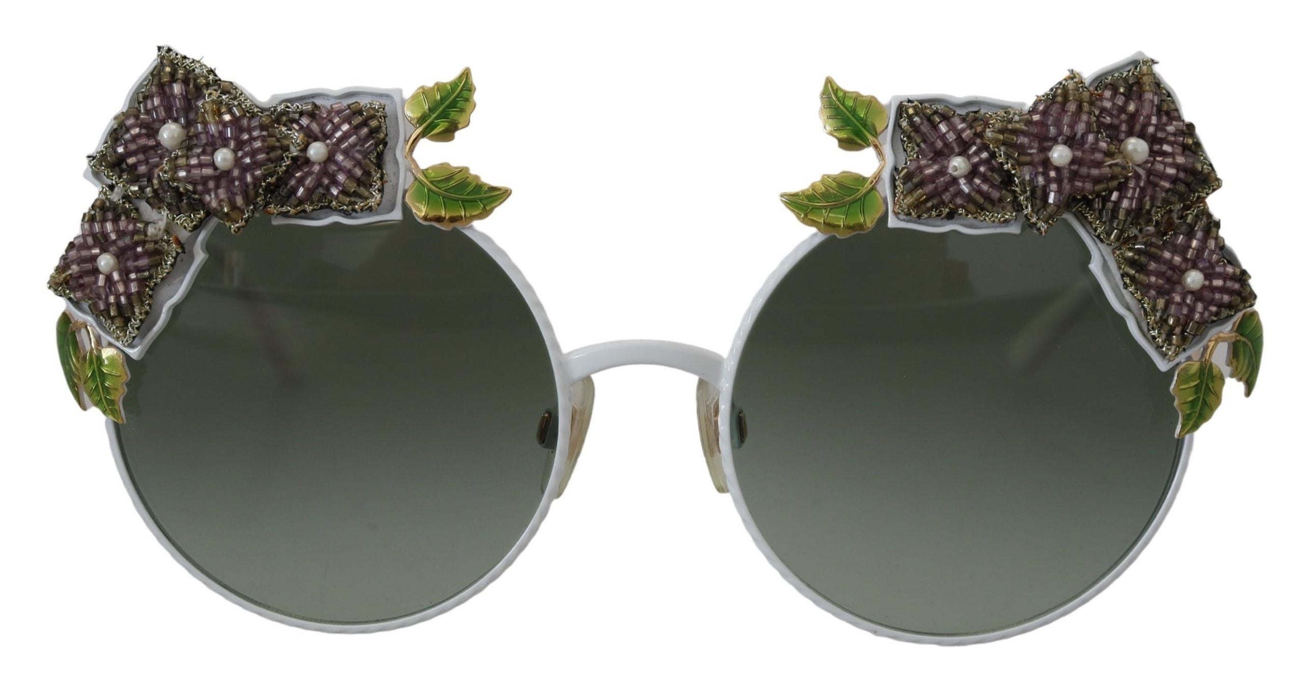 Dolce & Gabbana Elegant Floral Embellished Gold Sunglasses - Luksuslaukut ja asusteet Dolce & Gabbana - Tutustu YVES JAVANNI® 