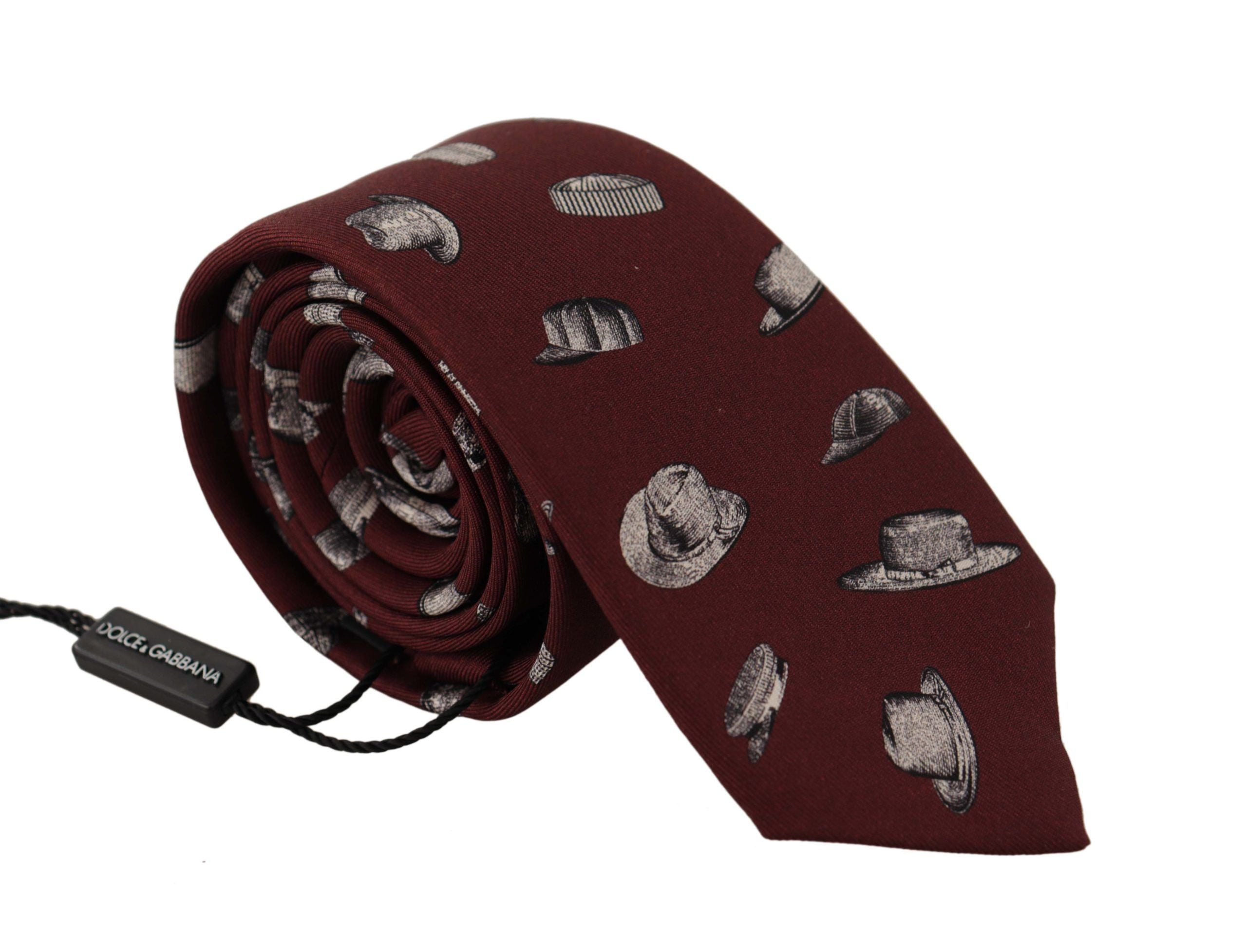 Dolce & Gabbana Maroon Elegance Silk Tie - Luksuslaukut ja asusteet Dolce & Gabbana - Tutustu YVES JAVANNI® 