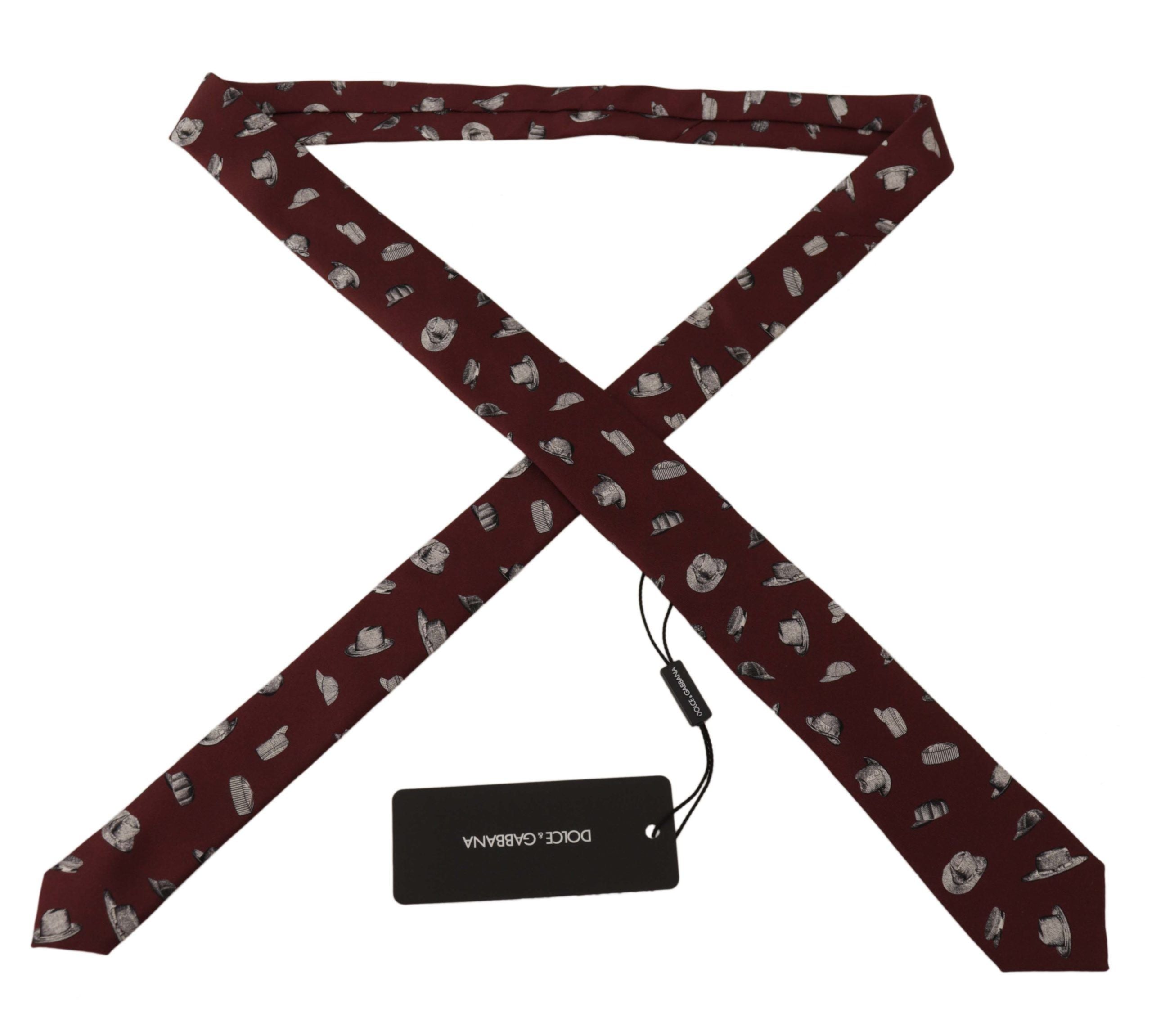 Dolce & Gabbana Maroon Elegance Silk Tie - Luksuslaukut ja asusteet Dolce & Gabbana - Tutustu YVES JAVANNI® 