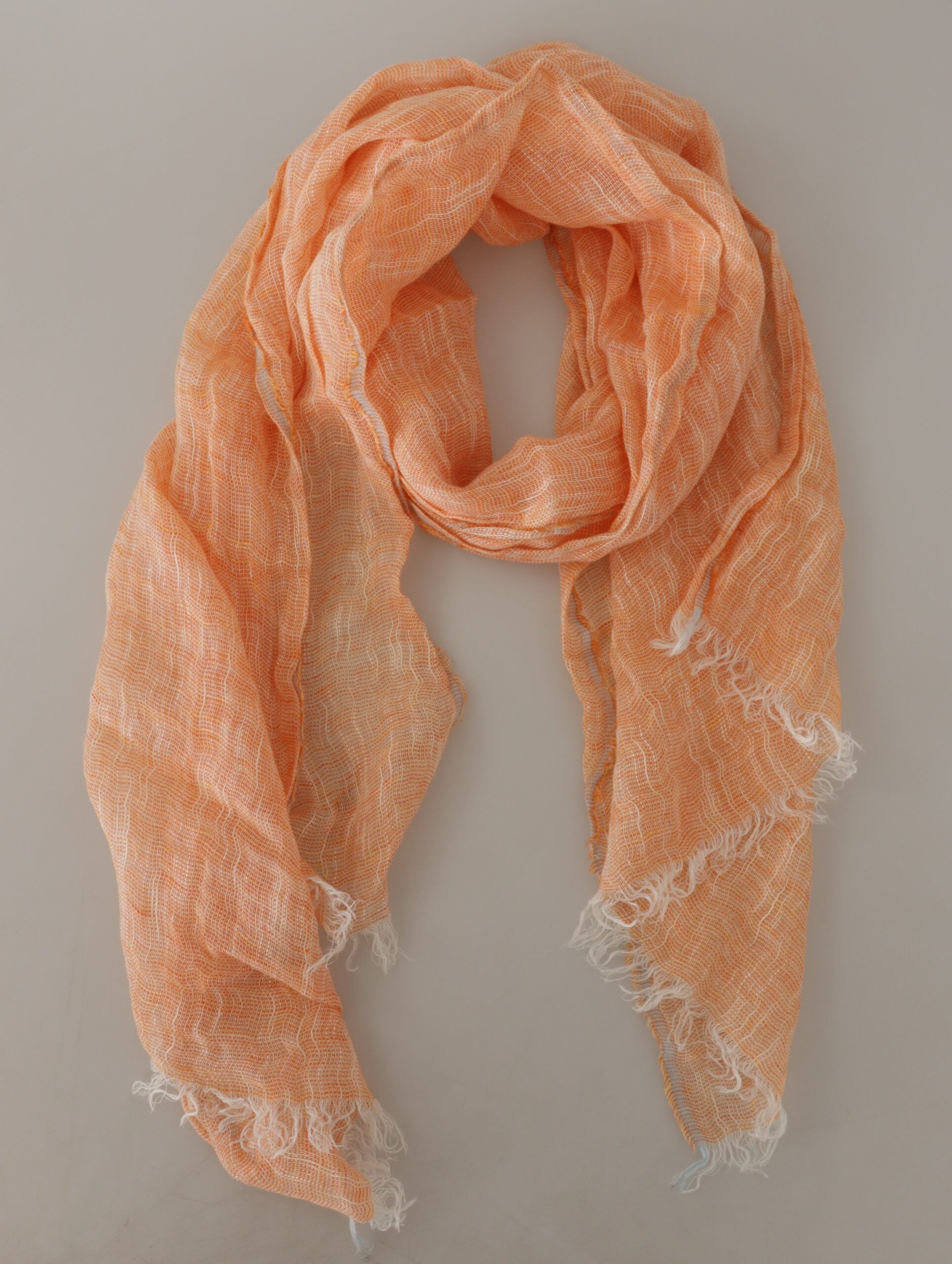 Malo Elegant Peach Linen Scarf - Luksuslaukut ja asusteet Malo - Tutustu YVES JAVANNI® 