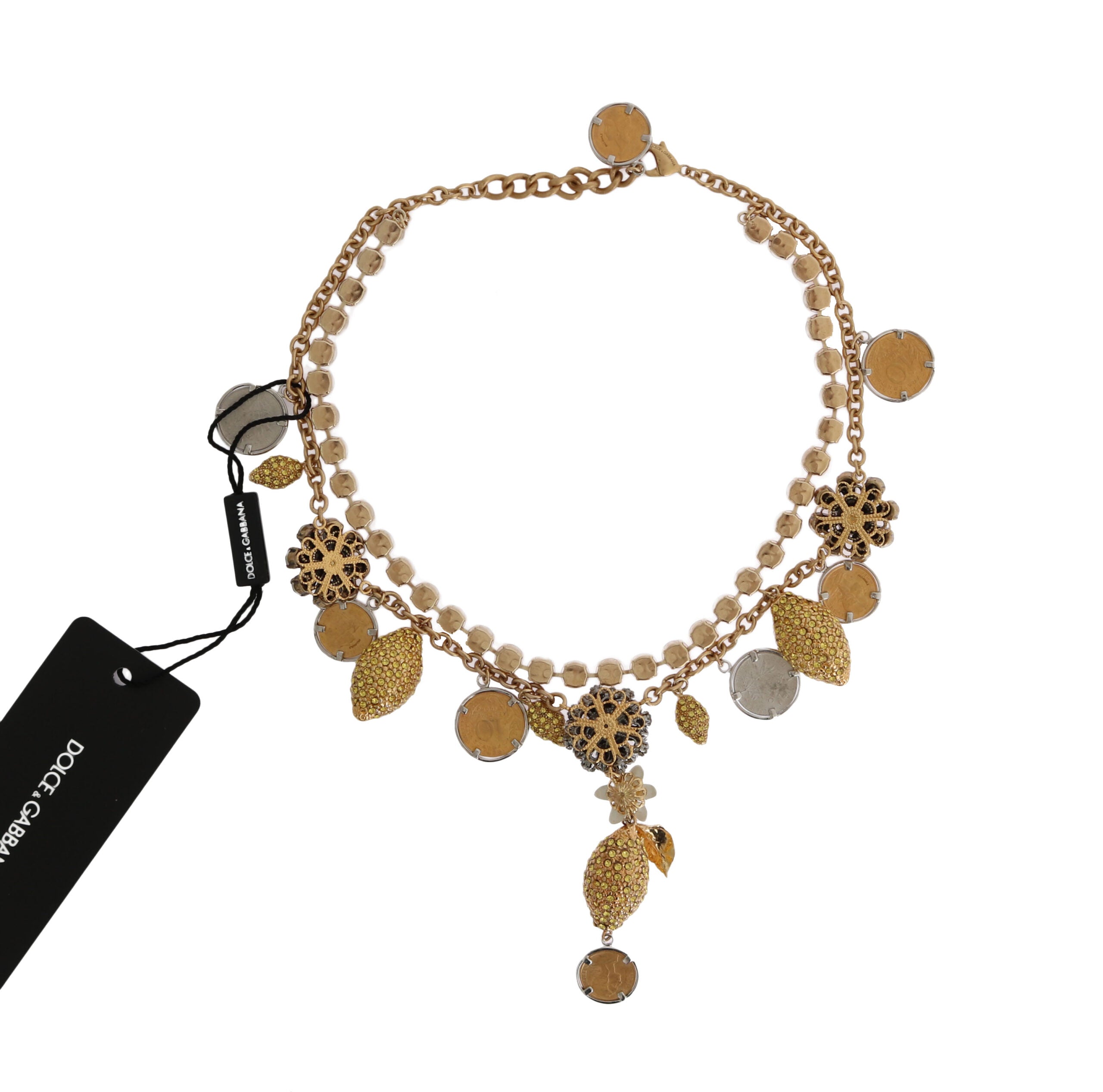 Dolce & Gabbana Elegant Gold-Plated Statement Necklace - Luksuslaukut ja asusteet Dolce & Gabbana - Tutustu YVES JAVANNI® 