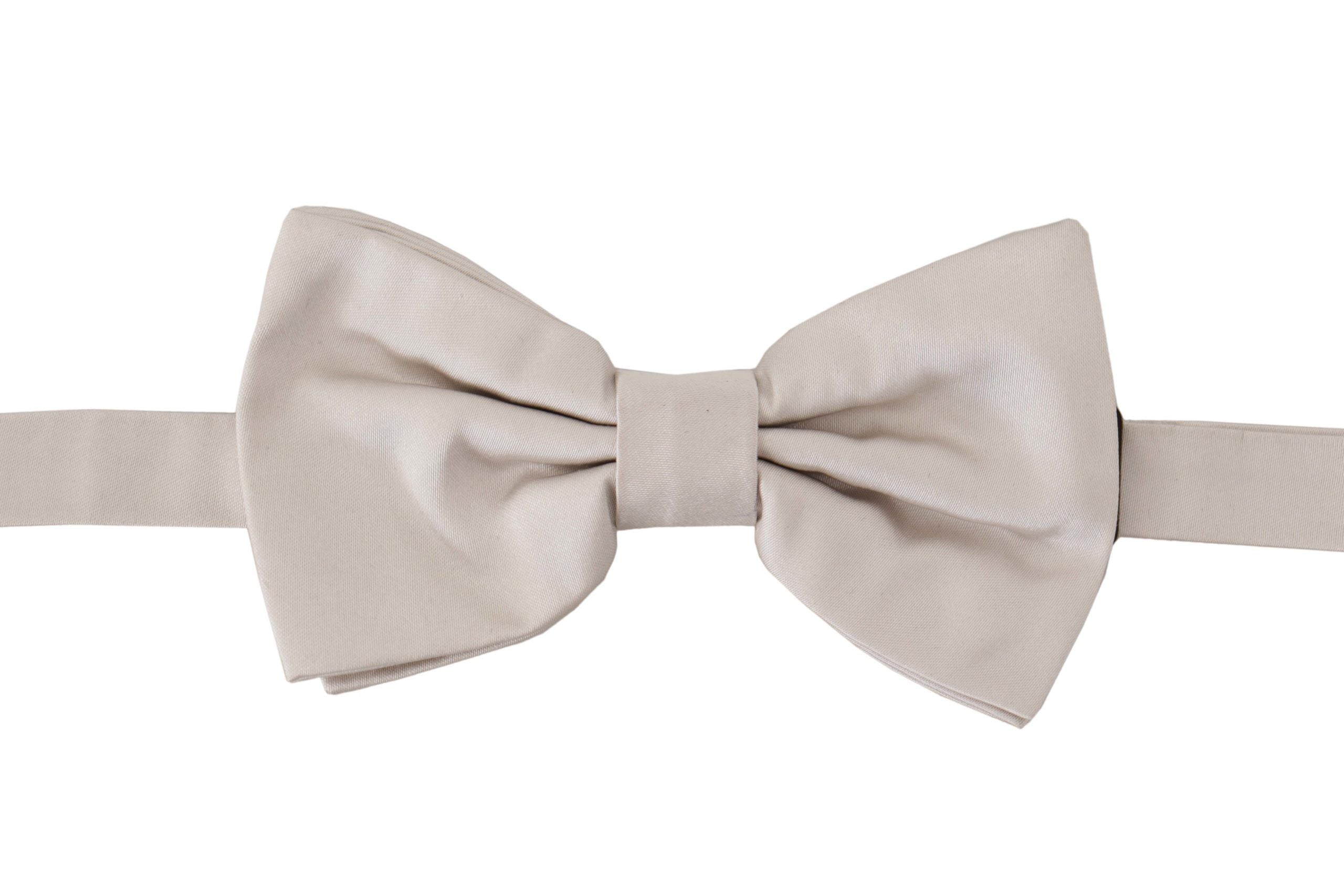 Dolce & Gabbana Exquisite Silk Gray Bow Tie - Luksuslaukut ja asusteet Dolce & Gabbana - Tutustu YVES JAVANNI® 