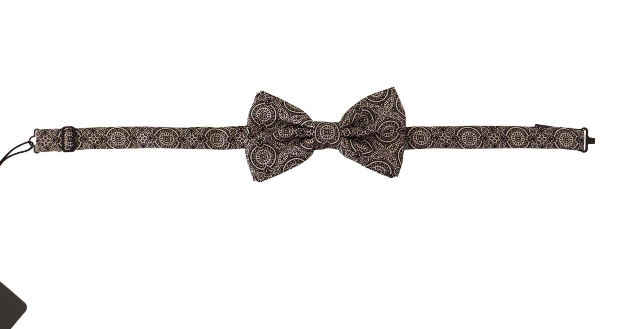 Dolce & Gabbana Elegant Silk Black & White Bow Tie - Luksuslaukut ja asusteet Dolce & Gabbana - Tutustu YVES JAVANNI® 