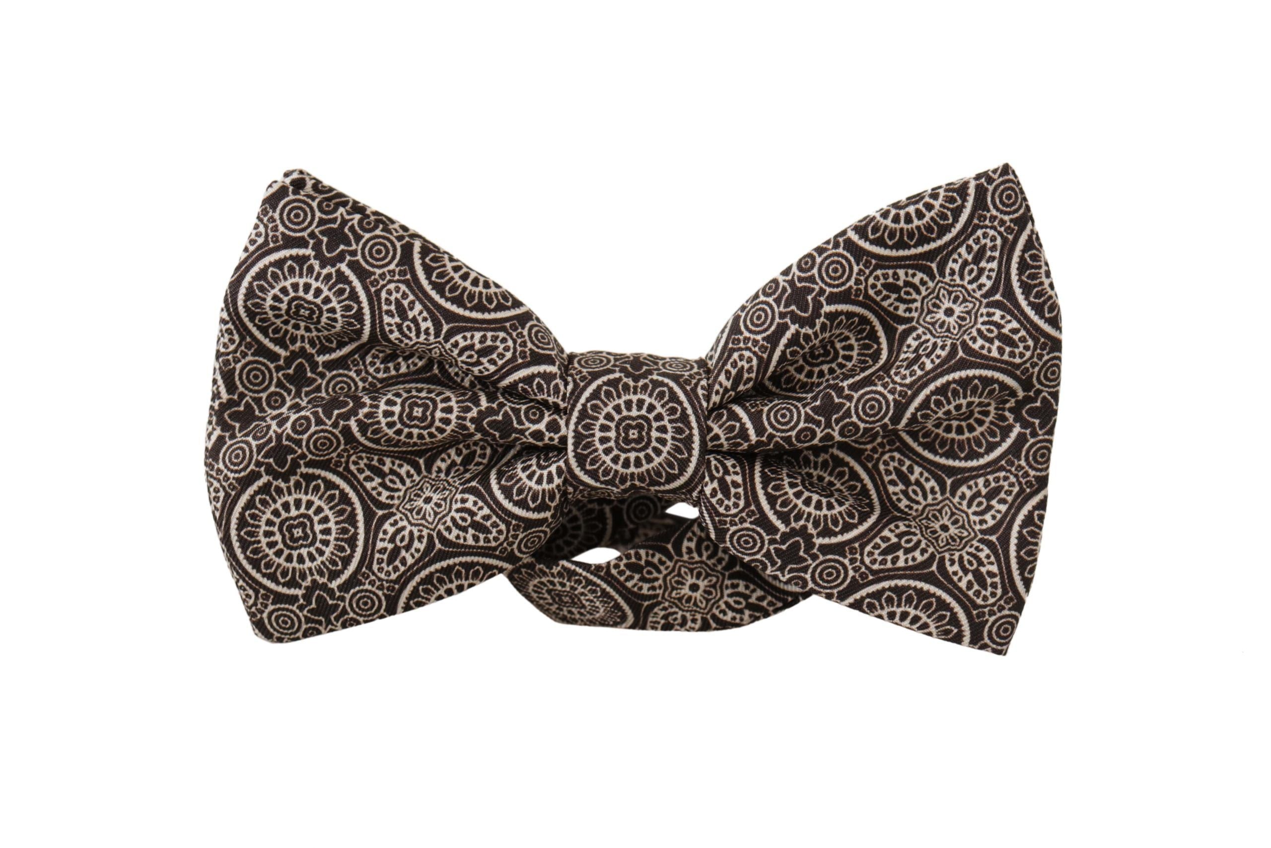 Dolce & Gabbana Elegant Silk Black & White Bow Tie - Luksuslaukut ja asusteet Dolce & Gabbana - Tutustu YVES JAVANNI® 