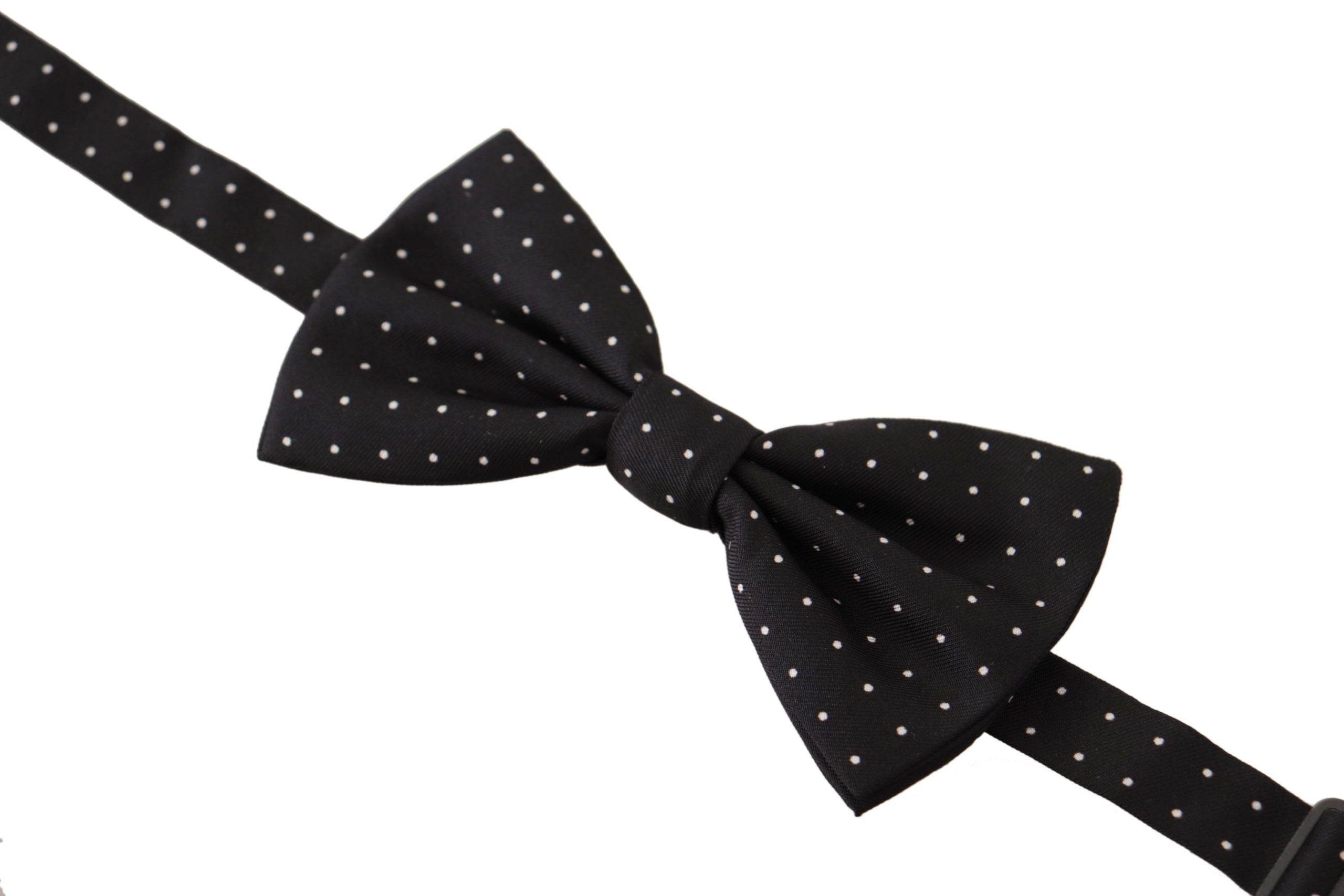 Dolce & Gabbana Elegant Black Polka Dot Silk Bow Tie - Luksuslaukut ja asusteet Dolce & Gabbana - Tutustu YVES JAVANNI® 