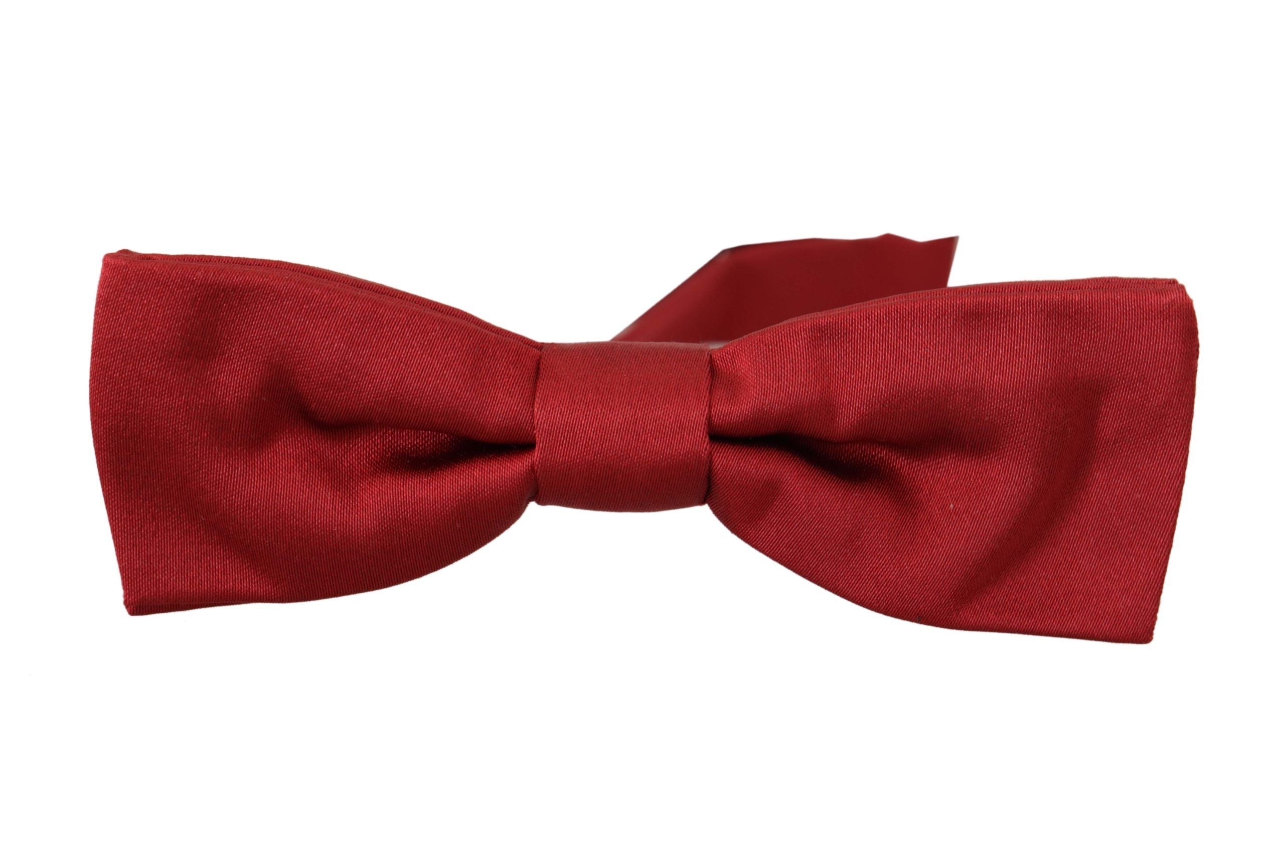 Dolce & Gabbana Elegant Silk Red Bow Tie - Luksuslaukut ja asusteet Dolce & Gabbana - Tutustu YVES JAVANNI® 