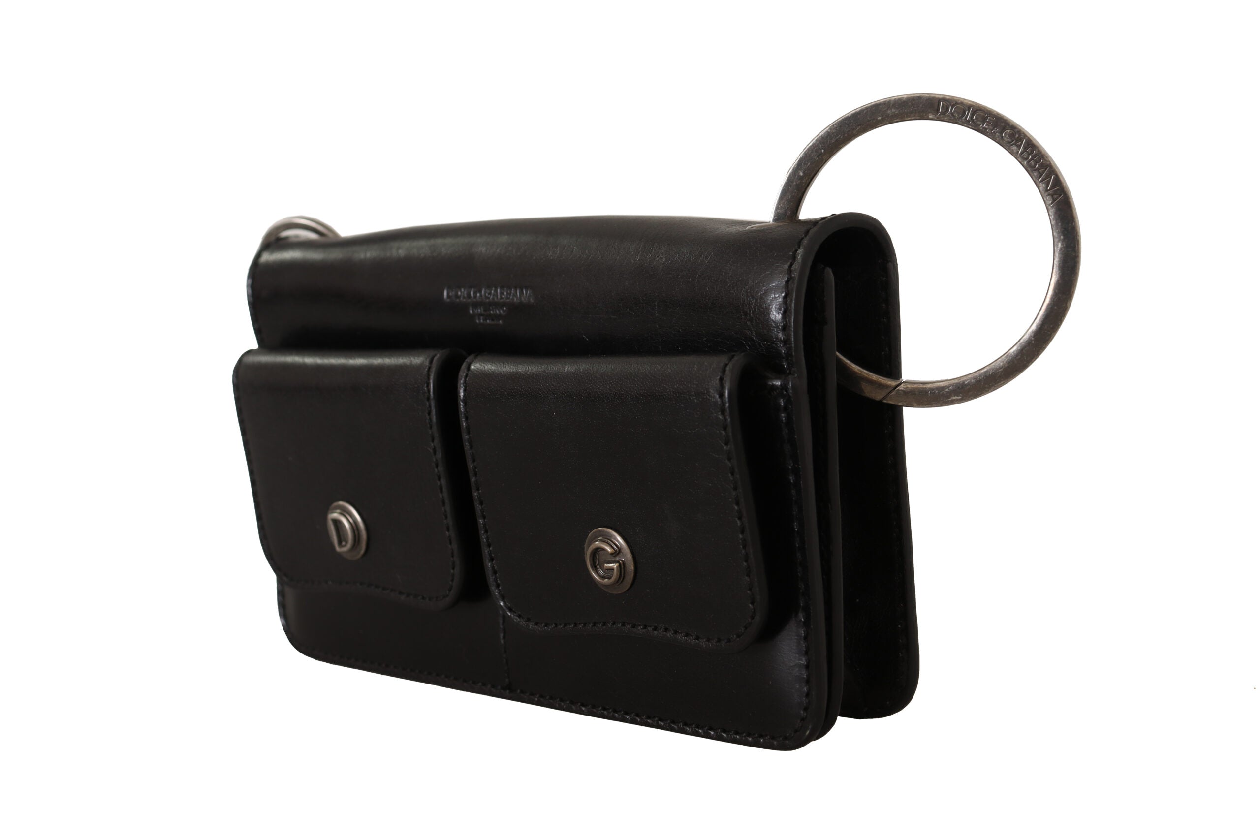 Dolce & Gabbana Elegant Mini Leather Wallet in Timeless Black - Luksuslaukut ja asusteet Dolce & Gabbana - Tutustu YVES JAVANNI® 