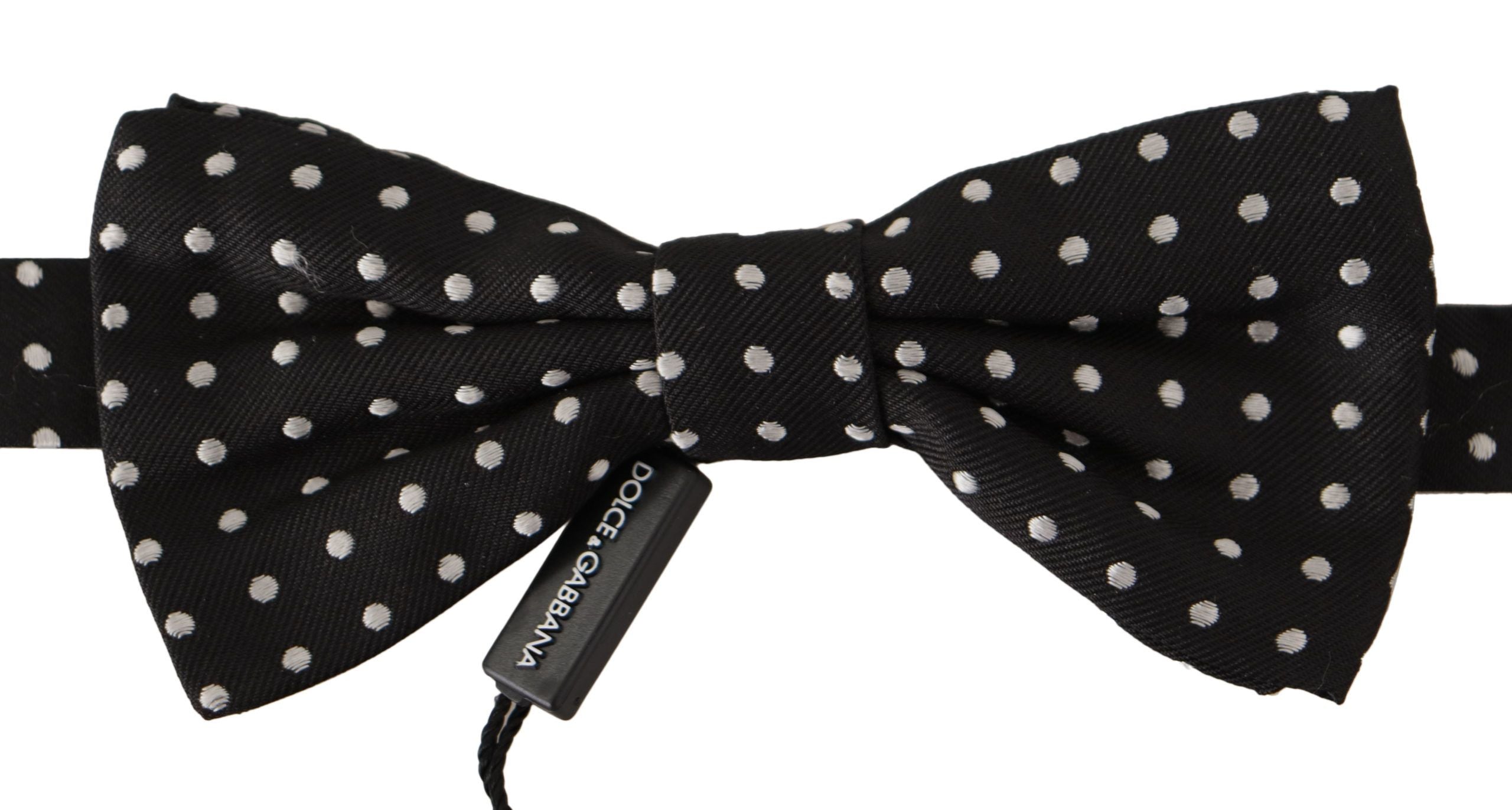 Dolce & Gabbana Elegant Black and White Polka Dot Silk Bow Tie - Luksuslaukut ja asusteet Dolce & Gabbana - Tutustu YVES JAVANNI® 