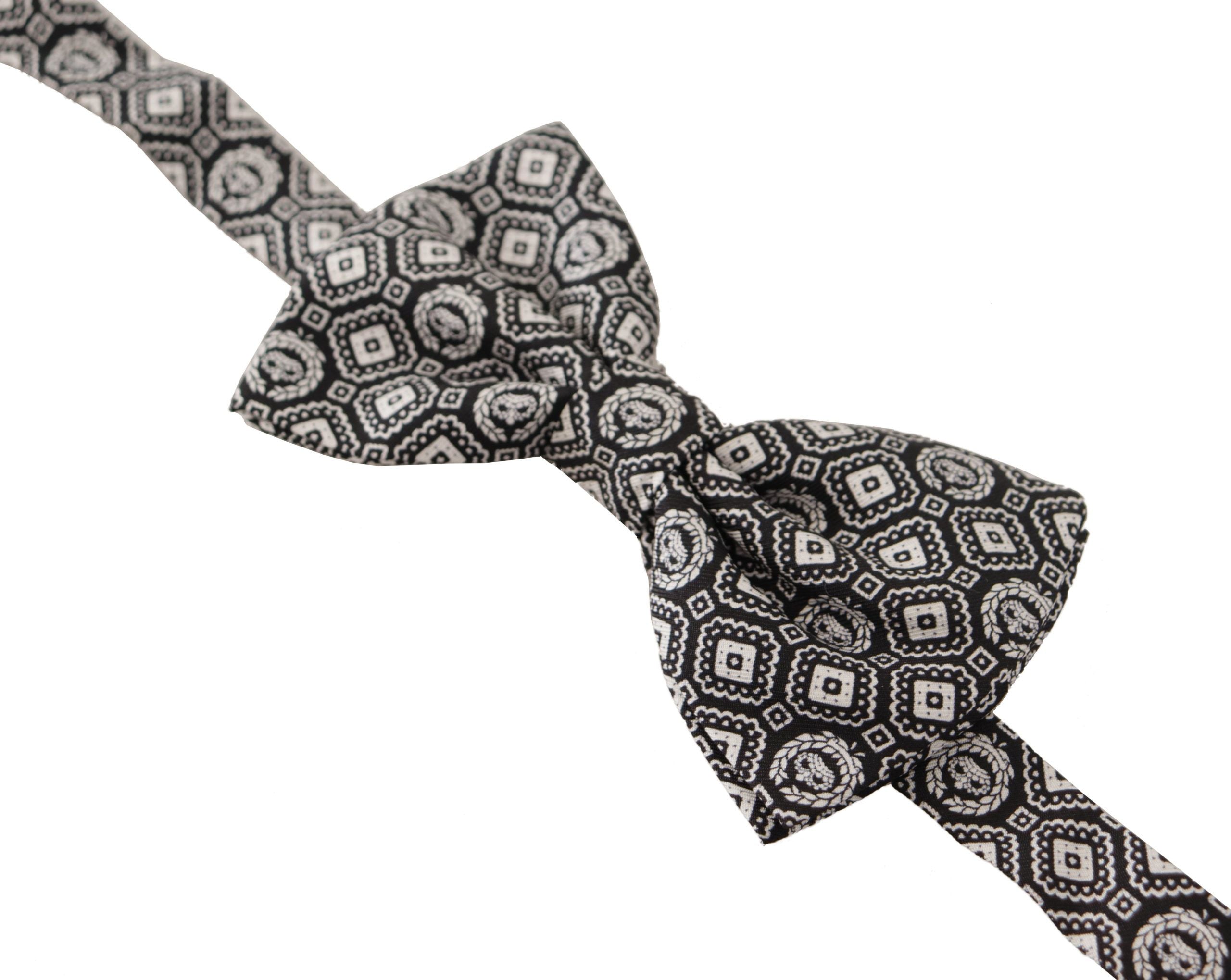 Dolce & Gabbana Elegant Silk Black Bow Tie - Luksuslaukut ja asusteet Dolce & Gabbana - Tutustu YVES JAVANNI® 