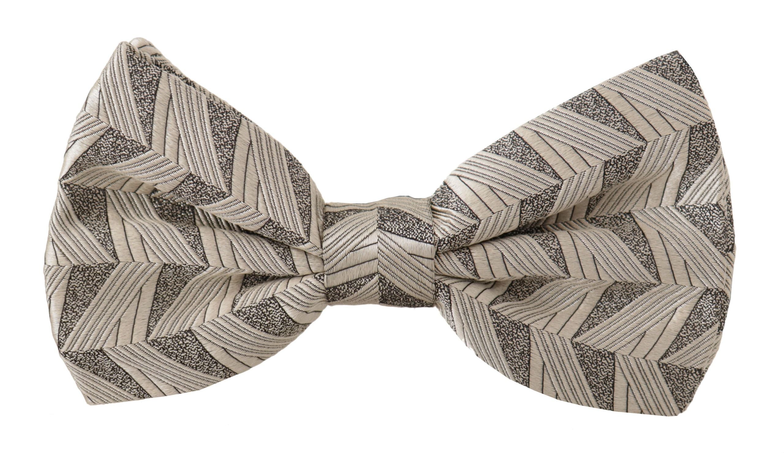 Dolce & Gabbana Elegant Silk Grey Bow Tie - Luksuslaukut ja asusteet Dolce & Gabbana - Tutustu YVES JAVANNI® 