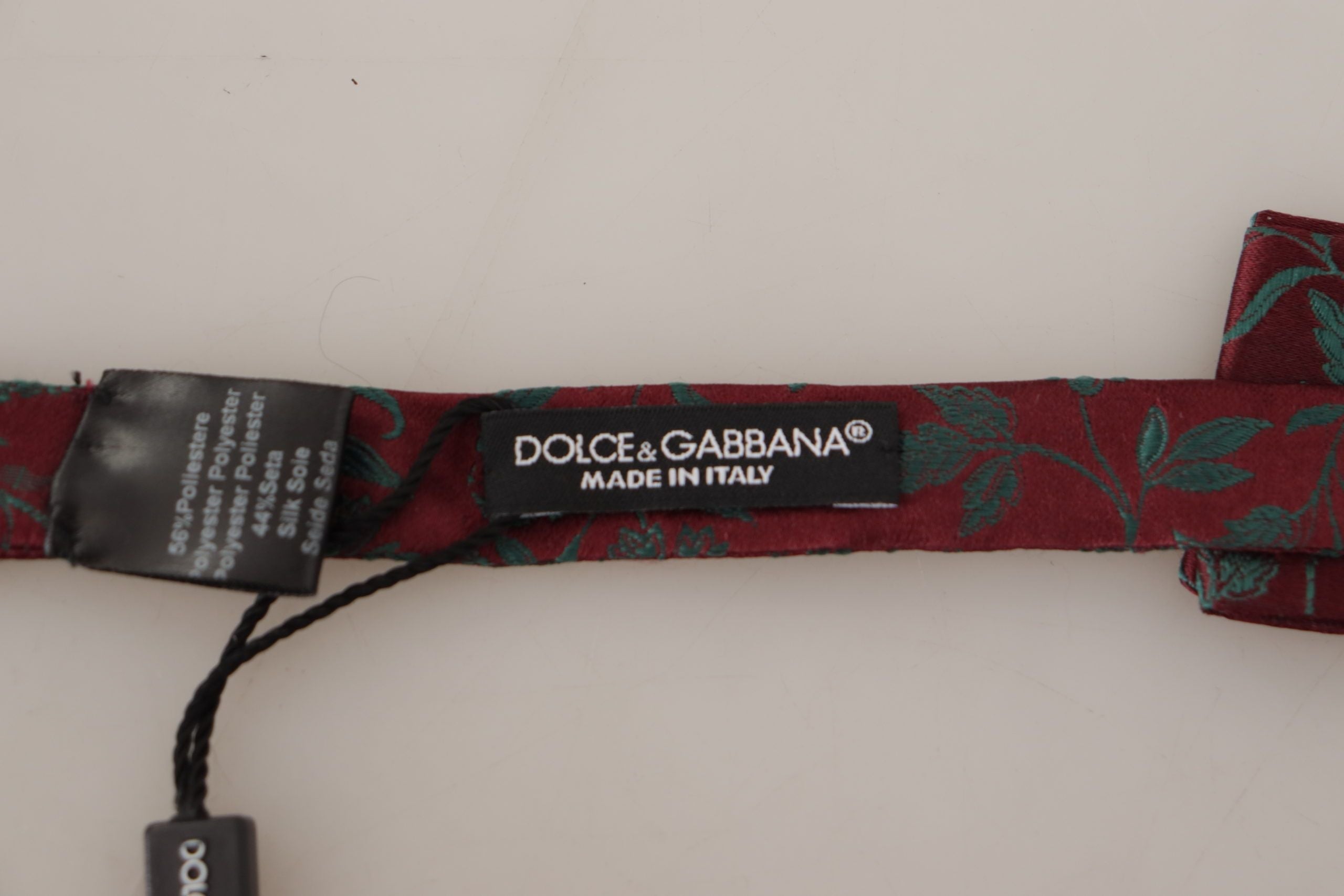 Dolce & Gabbana Elegant Maroon Patterned Bow Tie - Luksuslaukut ja asusteet Dolce & Gabbana - Tutustu YVES JAVANNI® 