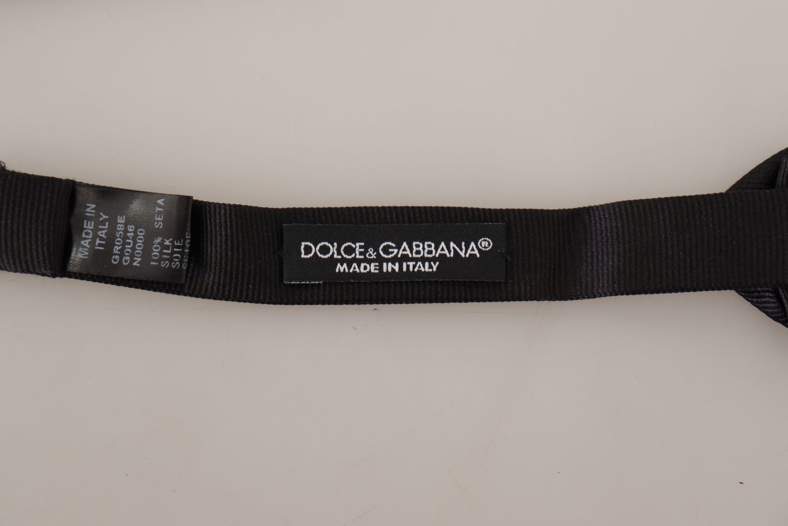 Dolce & Gabbana Elegant Black Silk Bow Tie - Luksuslaukut ja asusteet Dolce & Gabbana - Tutustu YVES JAVANNI® 