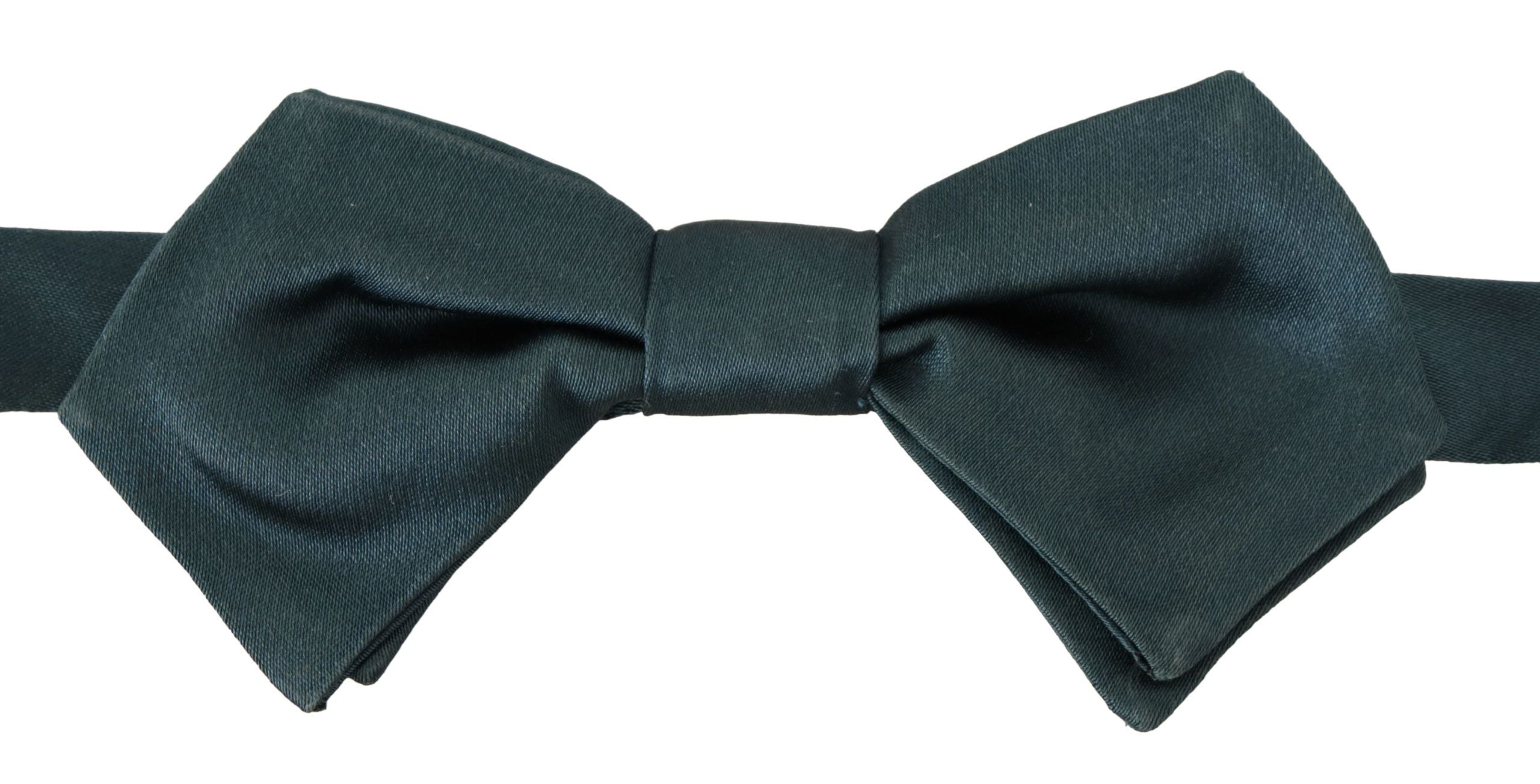 Dolce & Gabbana Elegant Green Silk Bow Tie - Luksuslaukut ja asusteet Dolce & Gabbana - Tutustu YVES JAVANNI® 