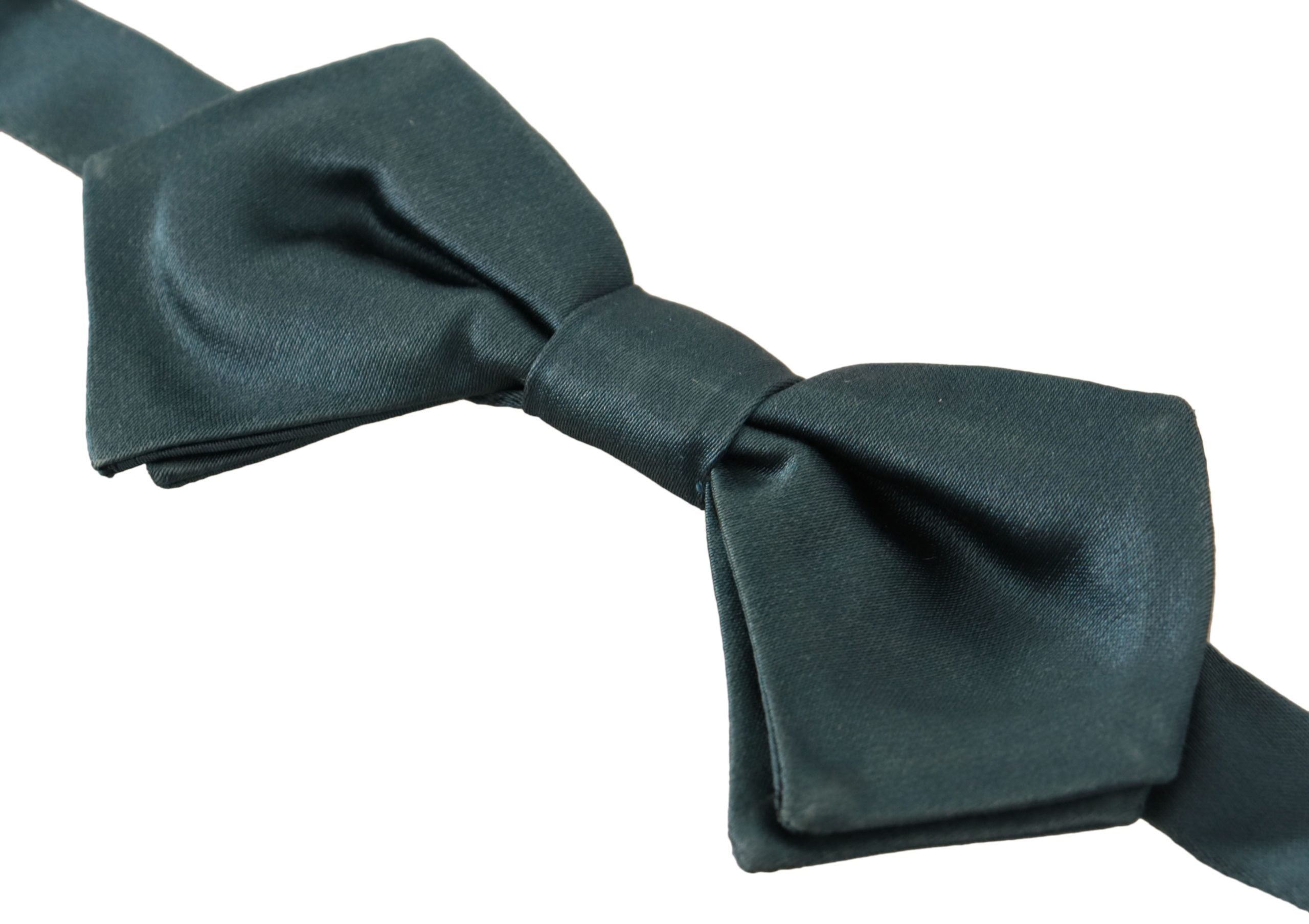 Dolce & Gabbana Elegant Green Silk Bow Tie - Luksuslaukut ja asusteet Dolce & Gabbana - Tutustu YVES JAVANNI® 