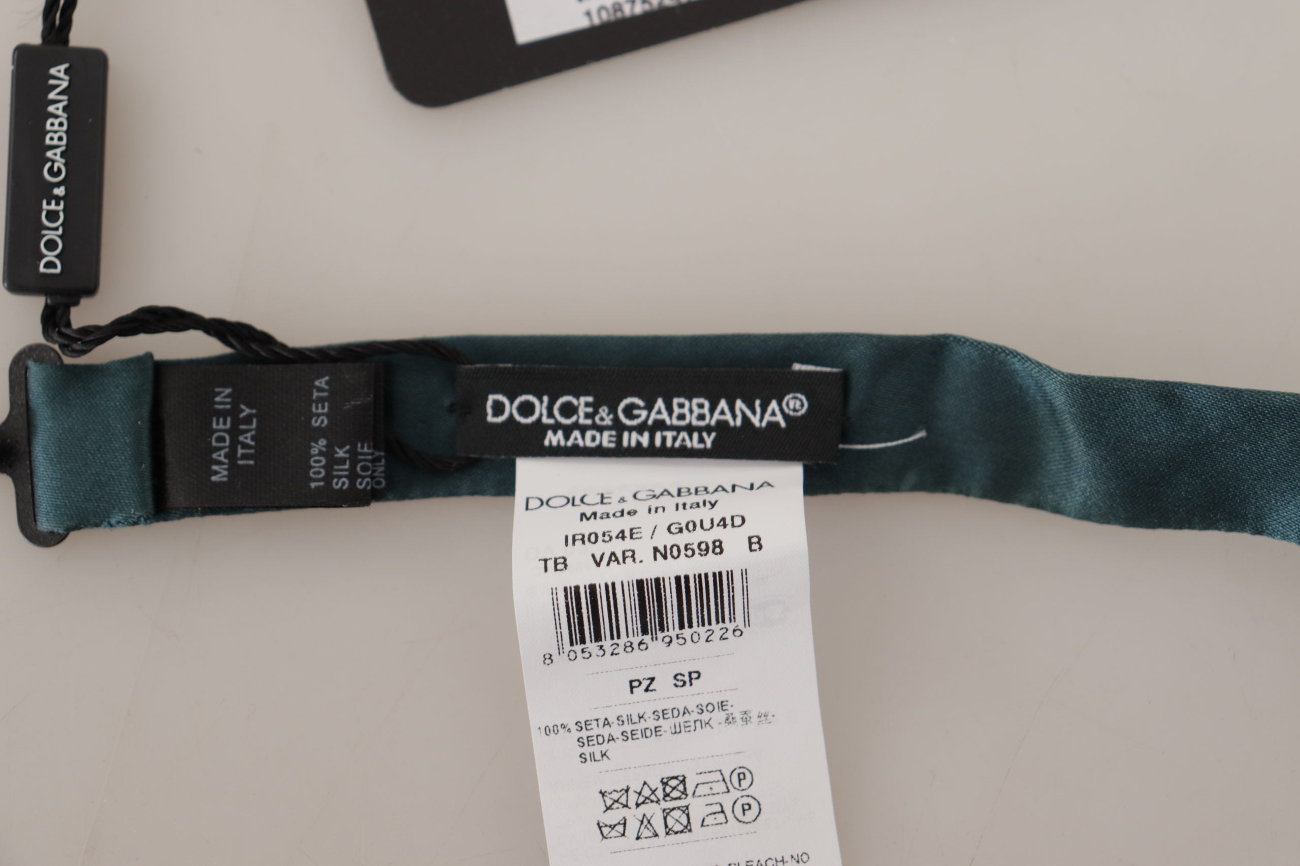 Dolce & Gabbana Elegant Green Silk Bow Tie - Luksuslaukut ja asusteet Dolce & Gabbana - Tutustu YVES JAVANNI® 