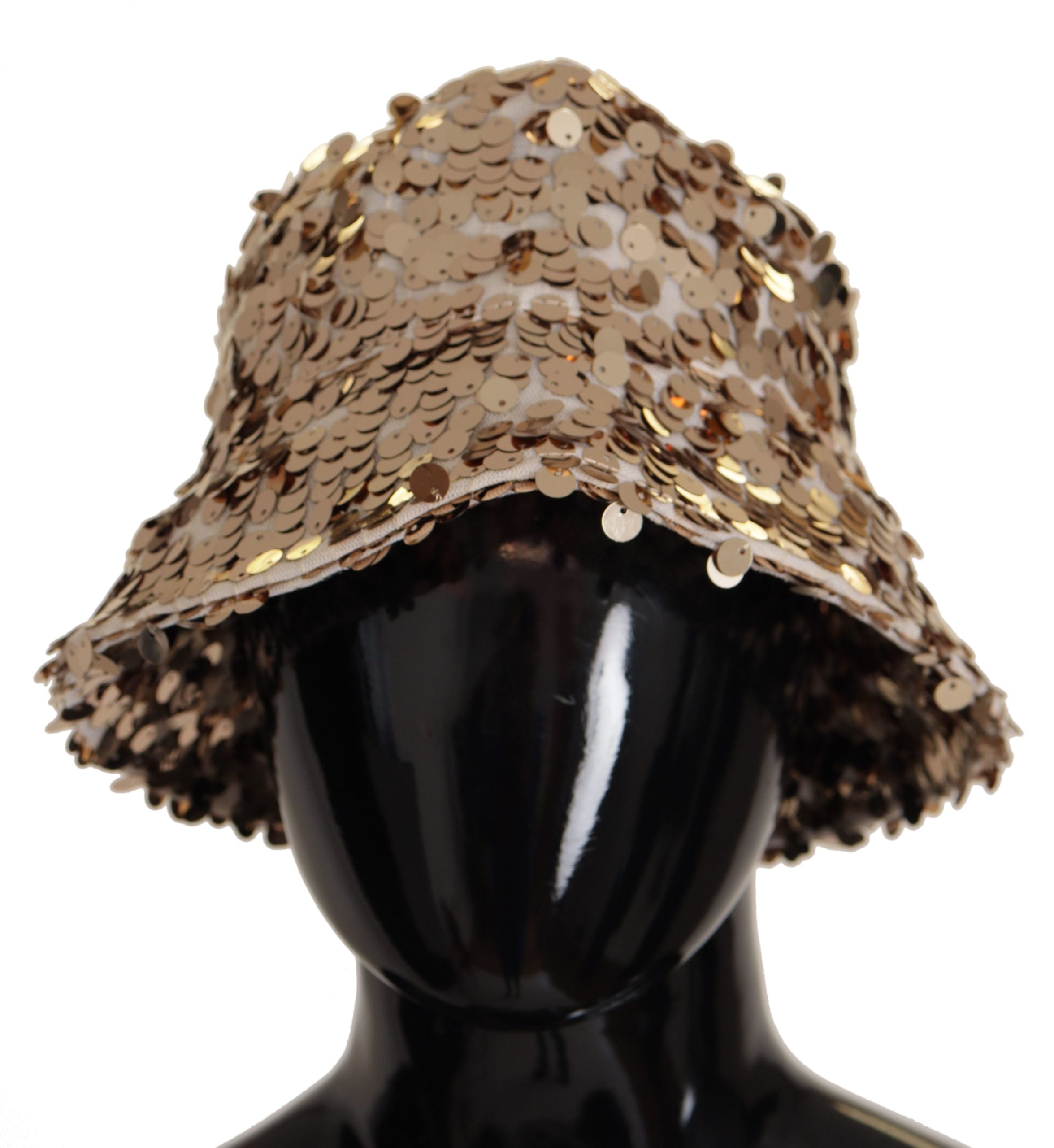 Dolce & Gabbana Elegant Sequined Gold Bucket Hat - Luksuslaukut ja asusteet Dolce & Gabbana - Tutustu YVES JAVANNI® 