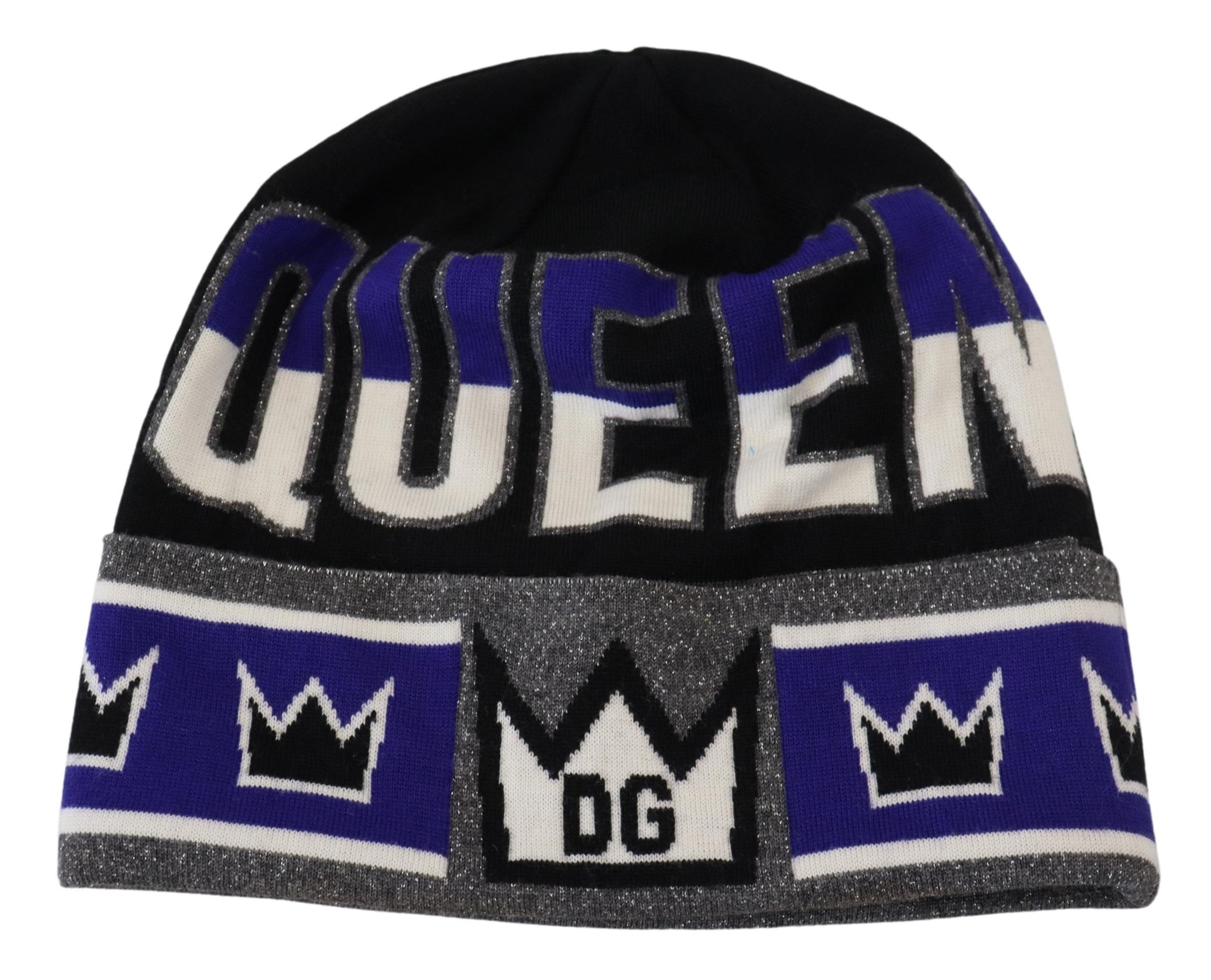 Dolce & Gabbana Multicolor Wool Blend Beanie with Queen Logo - Luksuslaukut ja asusteet Dolce & Gabbana - Tutustu YVES JAVANNI® 